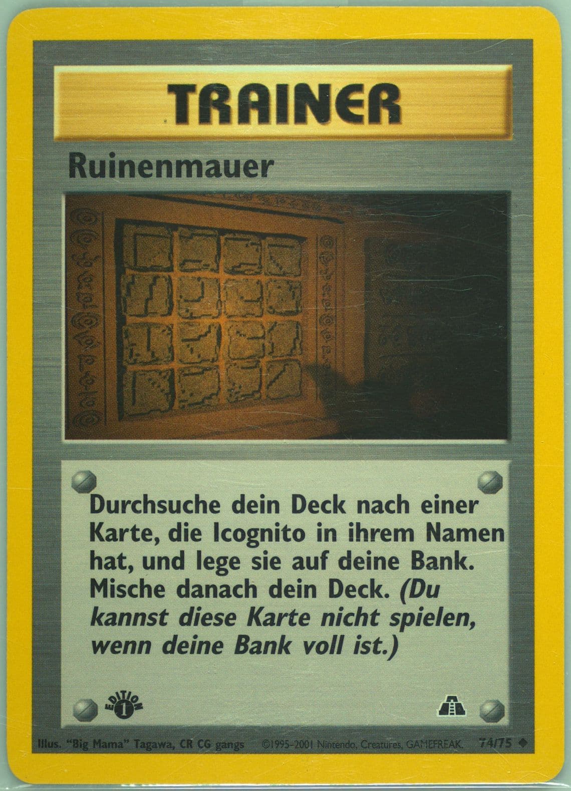 Ruinenmauer German-1st Edition (74) 2001 Pokemon Neo Discovery