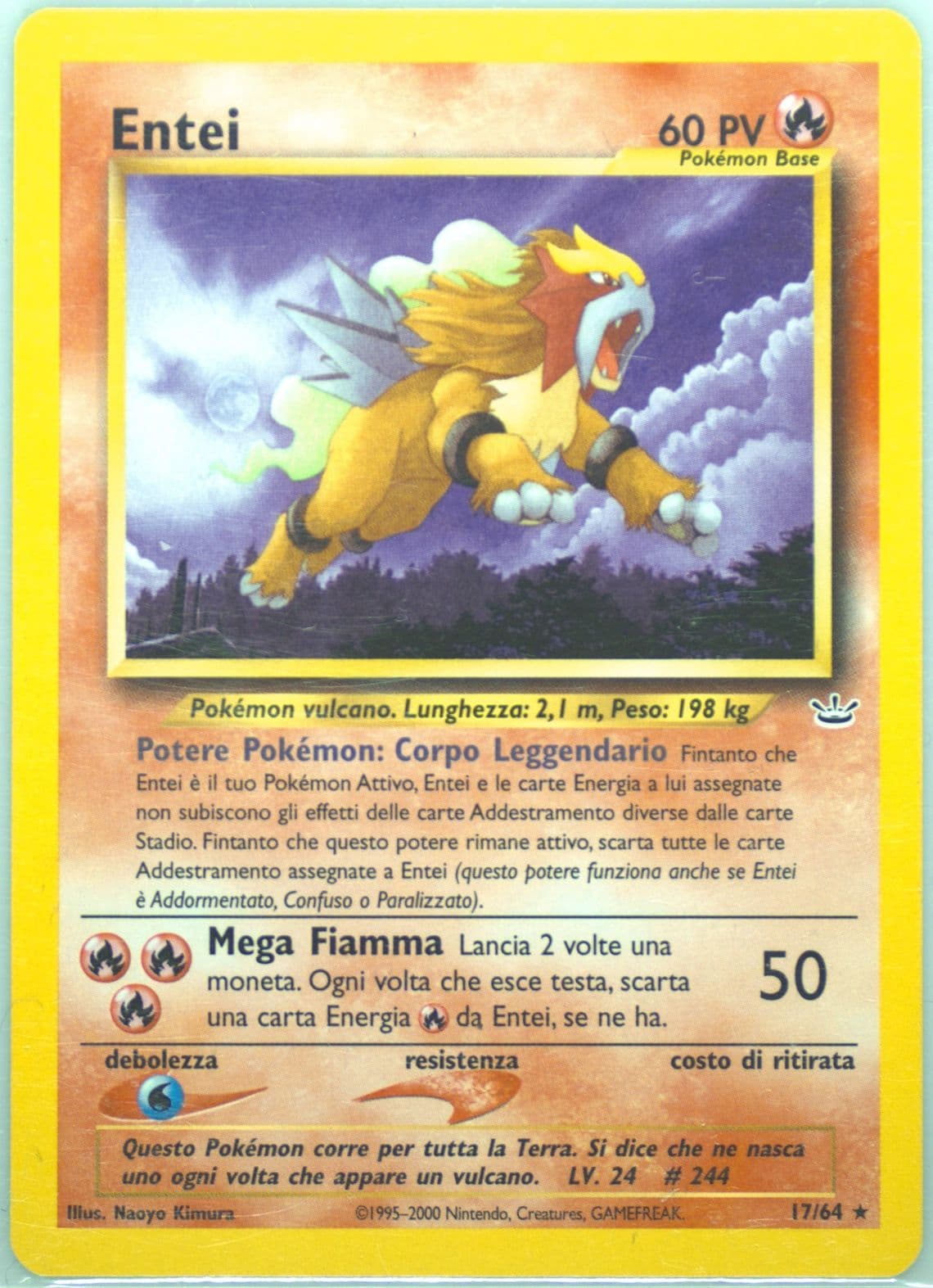 Entei Italian (17) 2001 Pokemon Neo Revelation