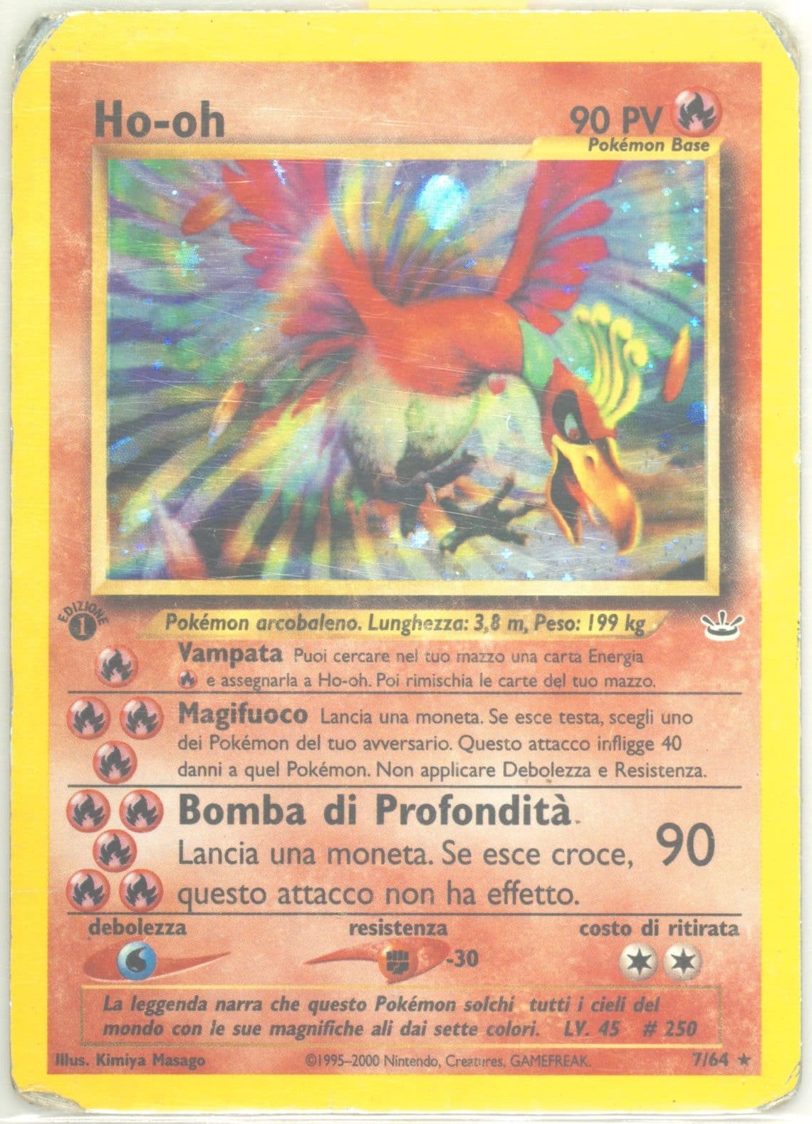 HO-Oh-Holo Italian (7) 2001 Pokemon Neo Revelation 1st Edition