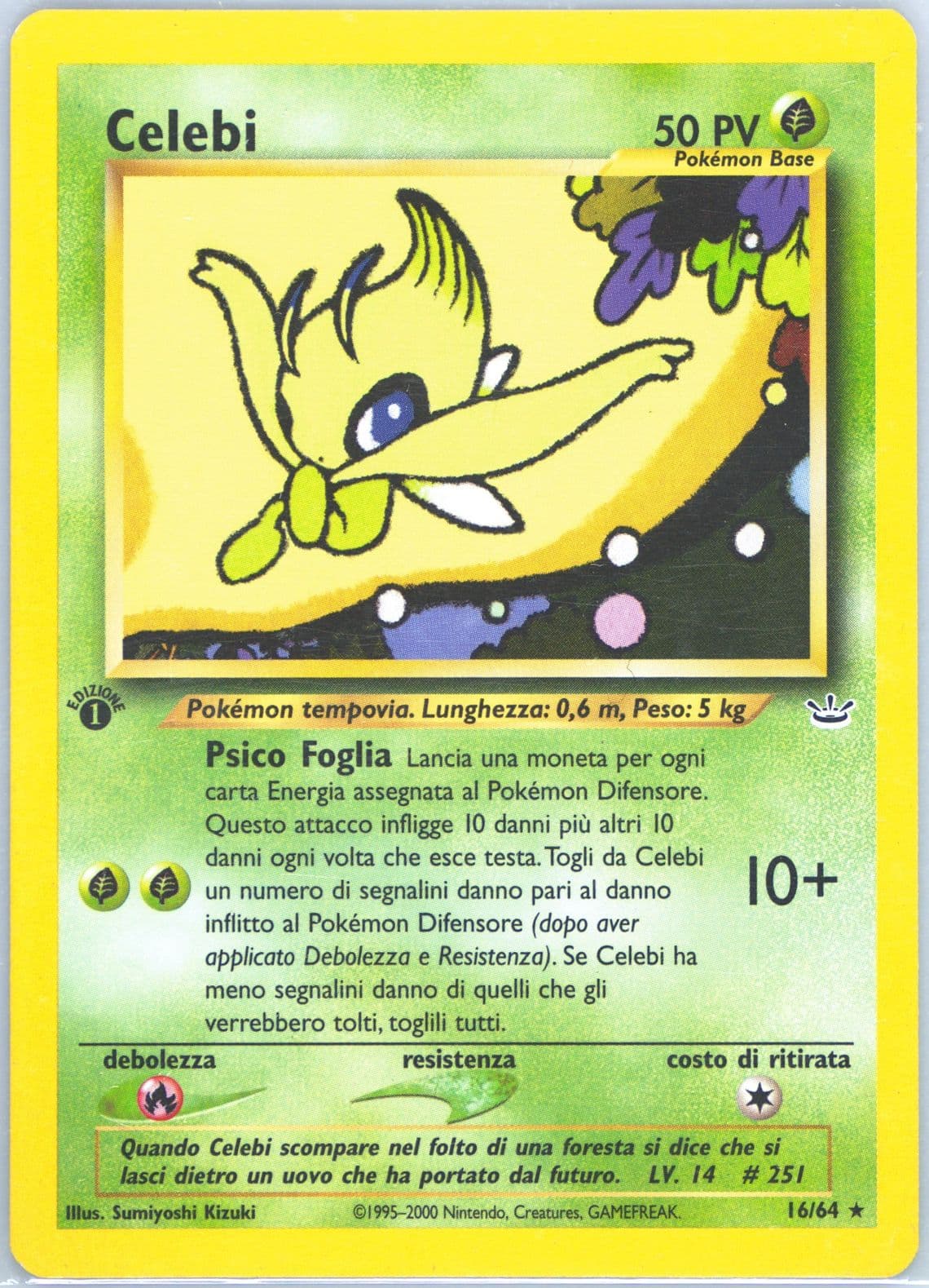 Celebi Italian (16) 2001 Pokemon Neo Revelation 1st Edition