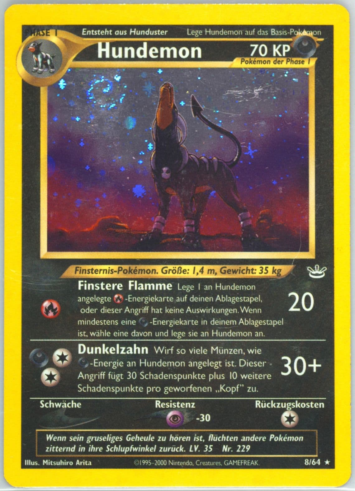 Hundemon-Holo (8) 2002 Pokemon German Neo Revelation