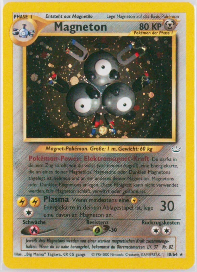 Magneton-Holo (10) 2002 Pokemon German Neo Revelation