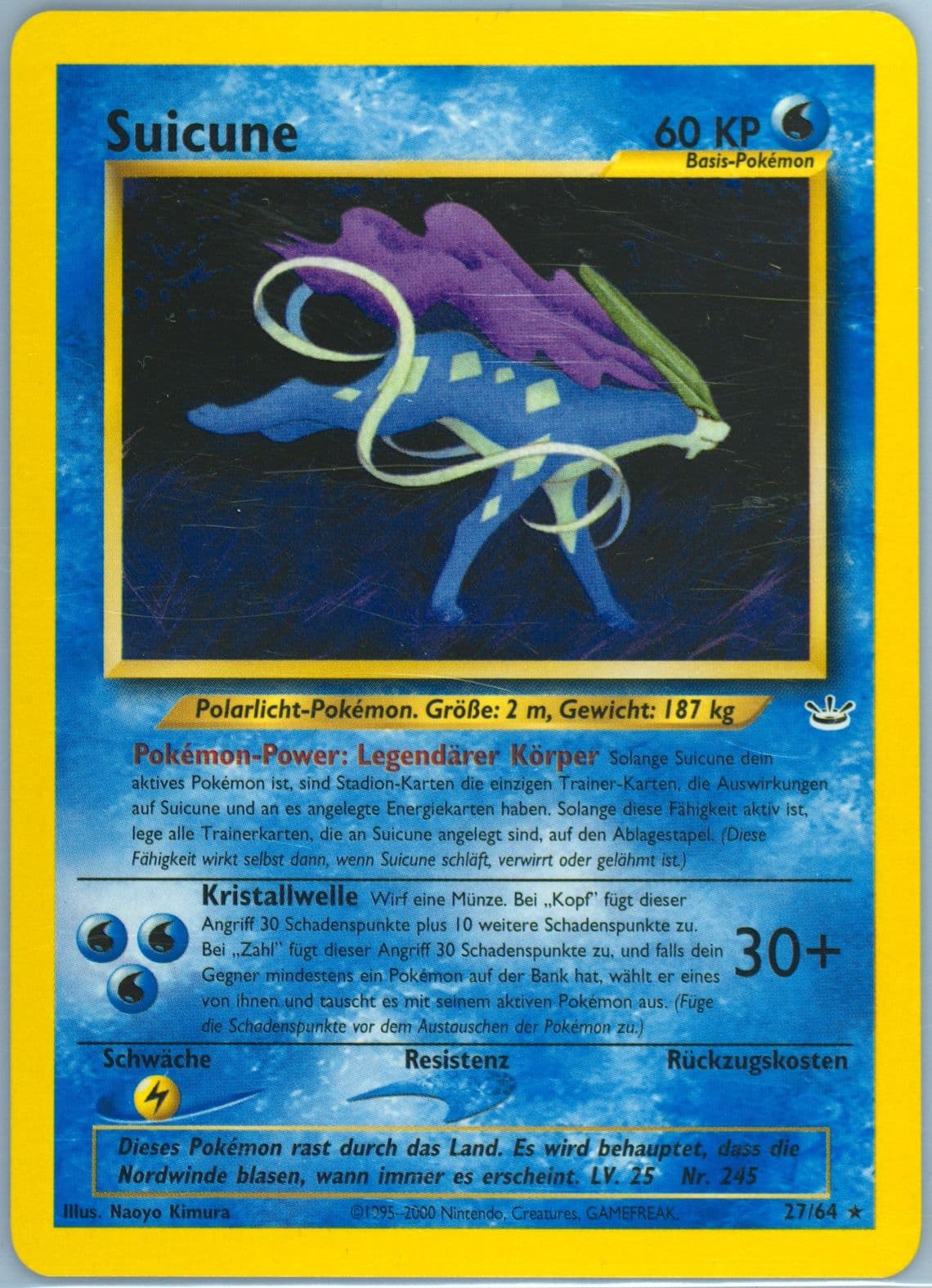 Suicune (27) 2002 Pokemon German Neo Revelation