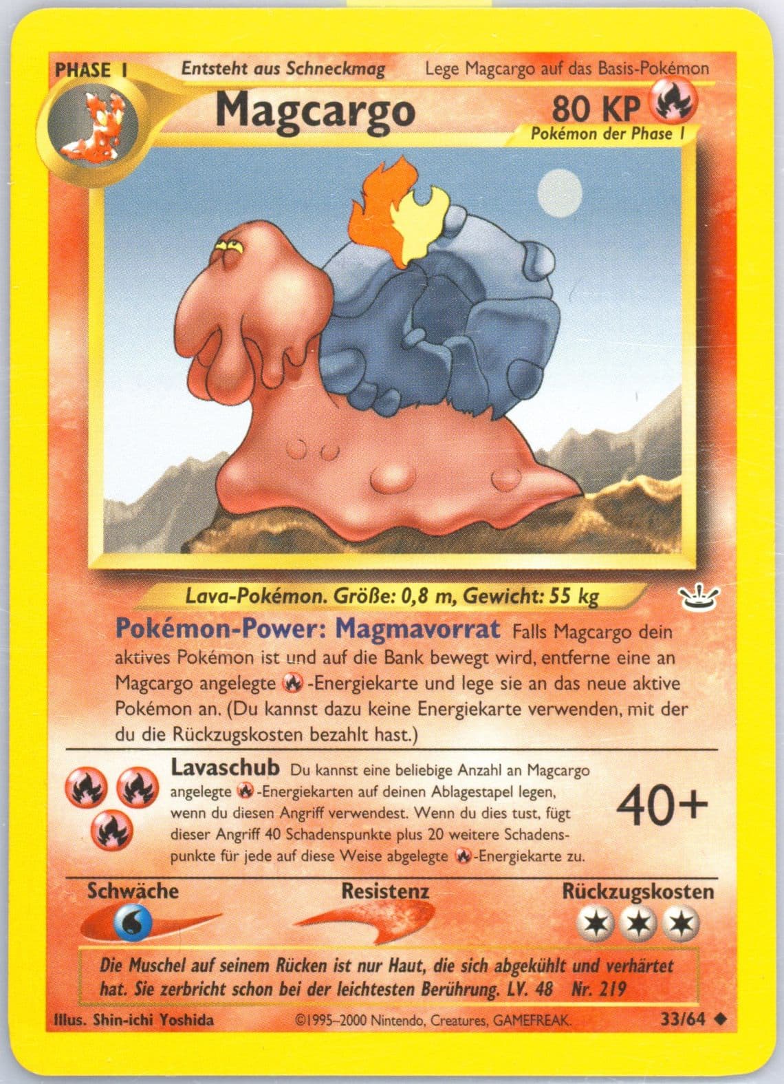 Magcargo (33) 2002 Pokemon German Neo Revelation