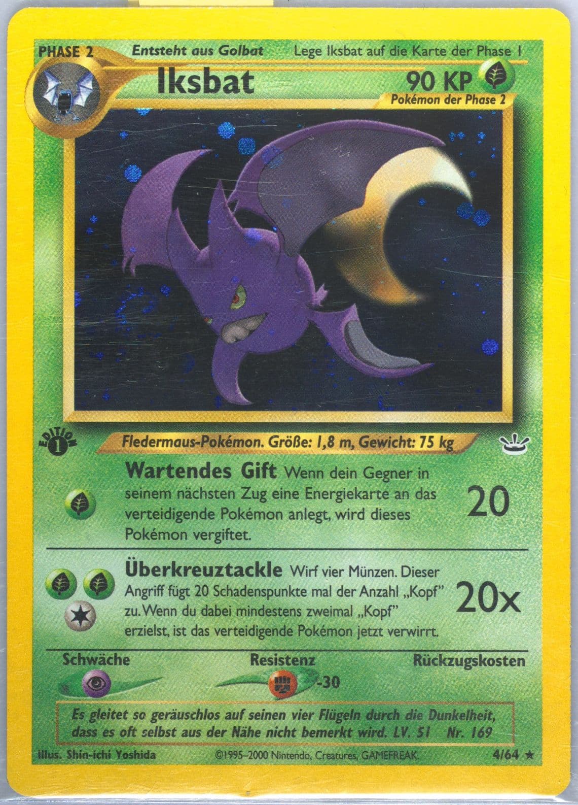 Iksbat-Holo 1st Edition (4) 2002 Pokemon German Neo Revelation