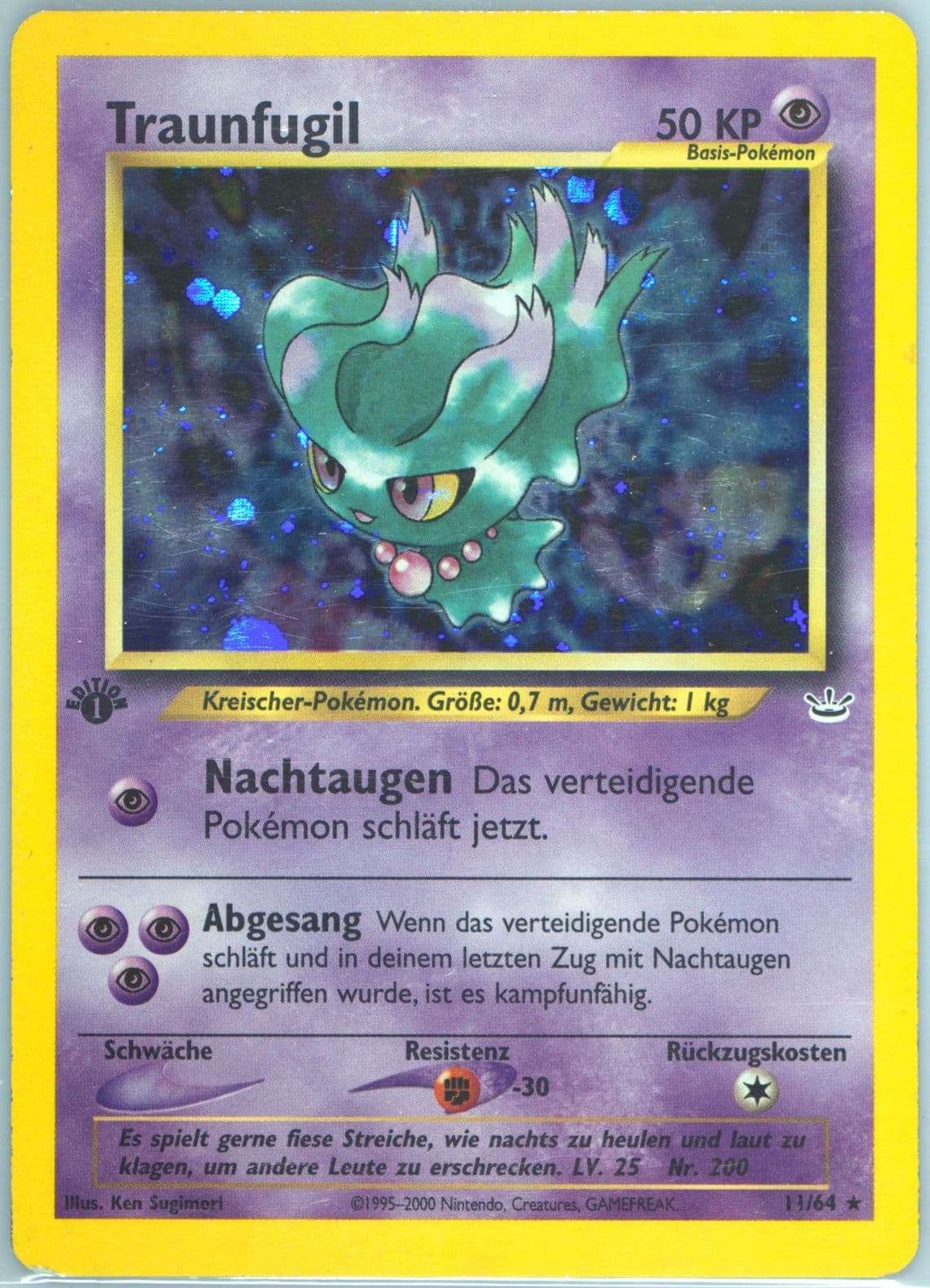 Traunfugil-Holo 1st Edition (11) 2002 Pokemon German Neo Revelation