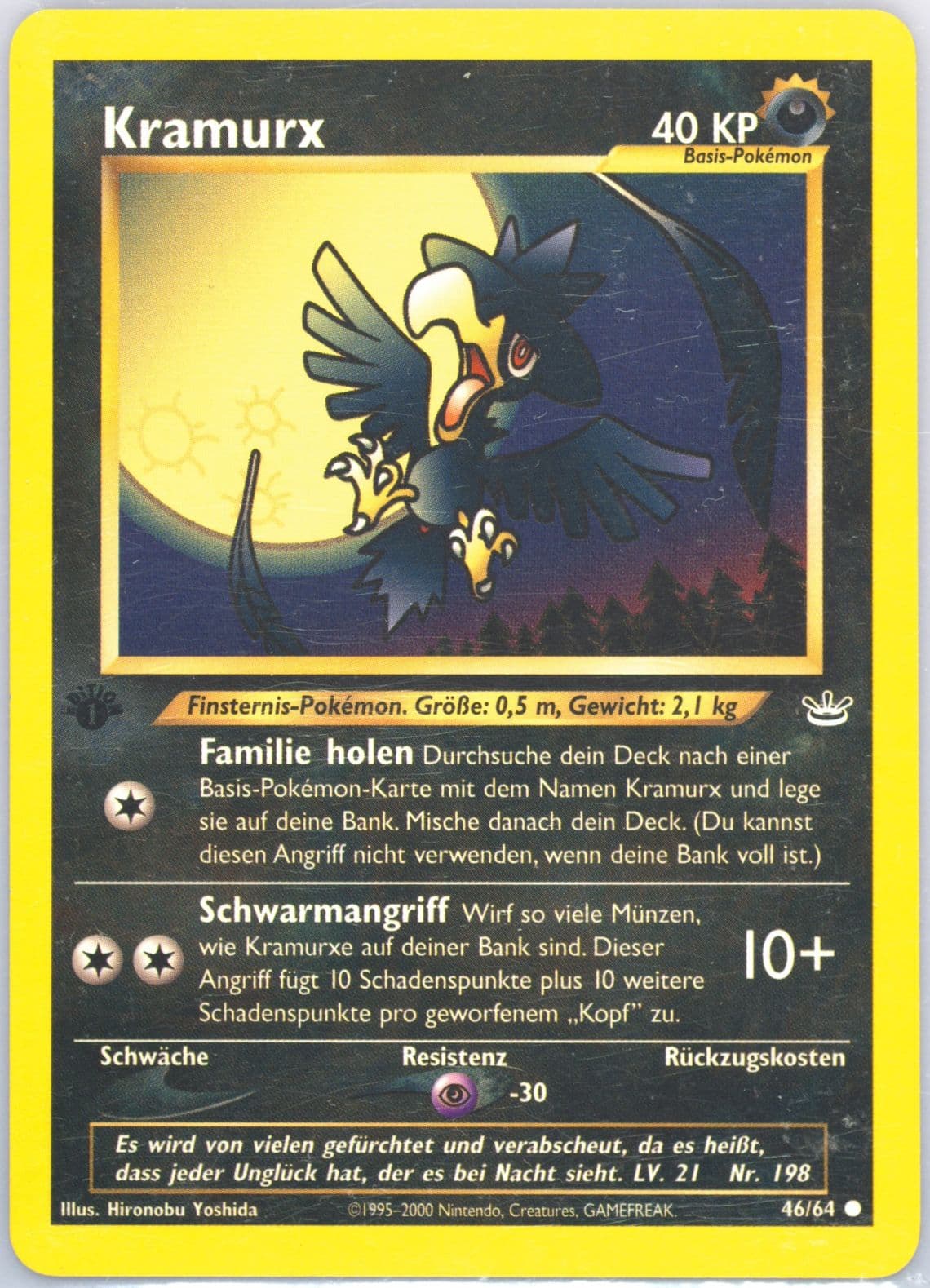 Kramurx 1st Edition (46) 2002 Pokemon German Neo Revelation