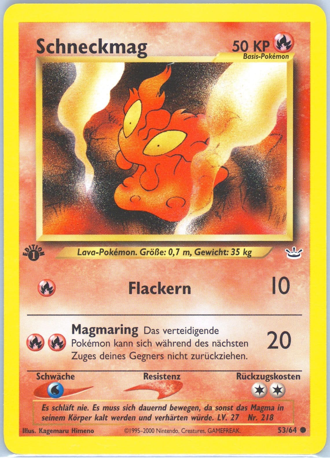 Schneckmag 1st Edition (53) 2002 Pokemon German Neo Revelation