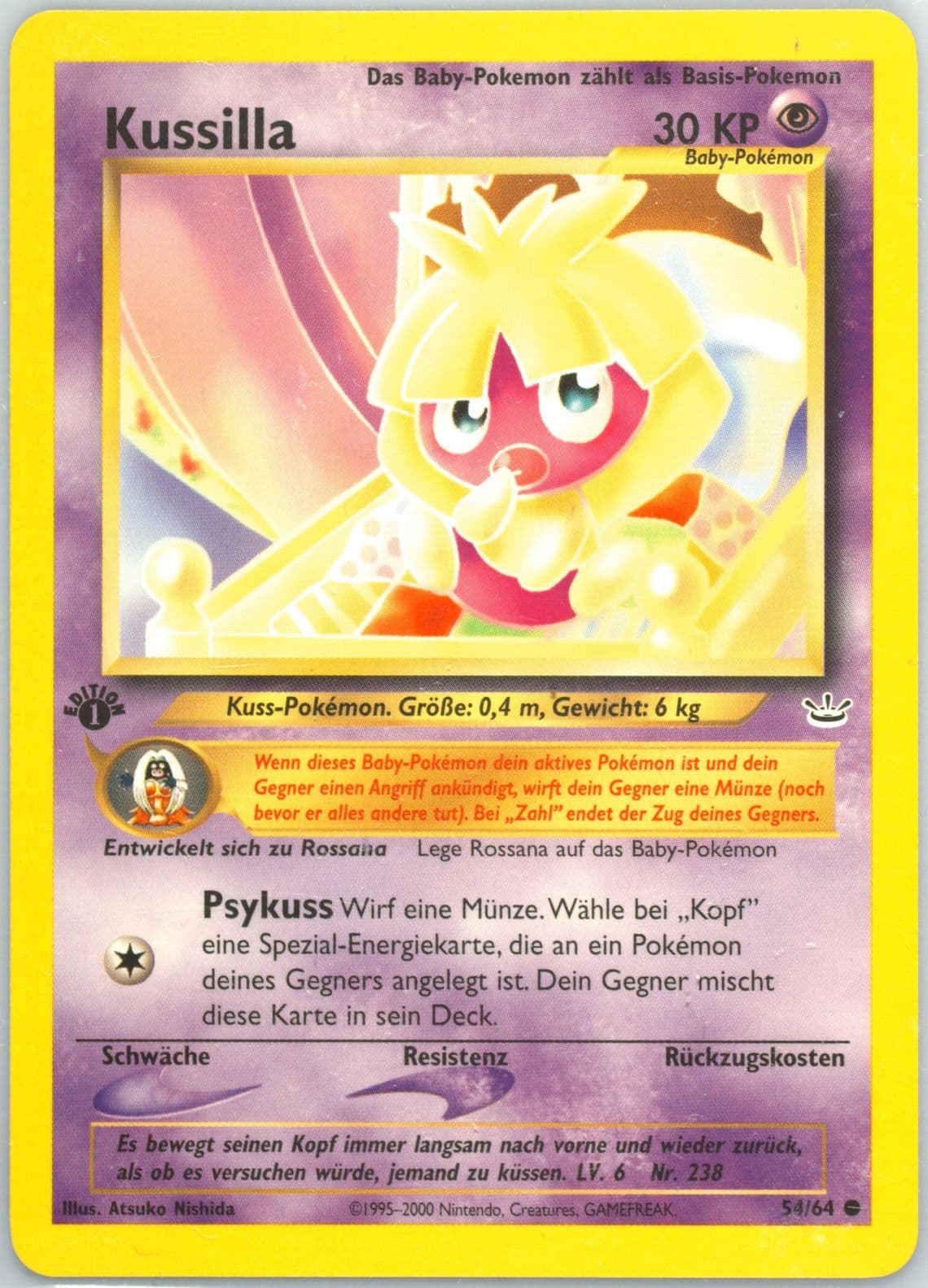 Kussilla 1st Edition (54) 2002 Pokemon German Neo Revelation