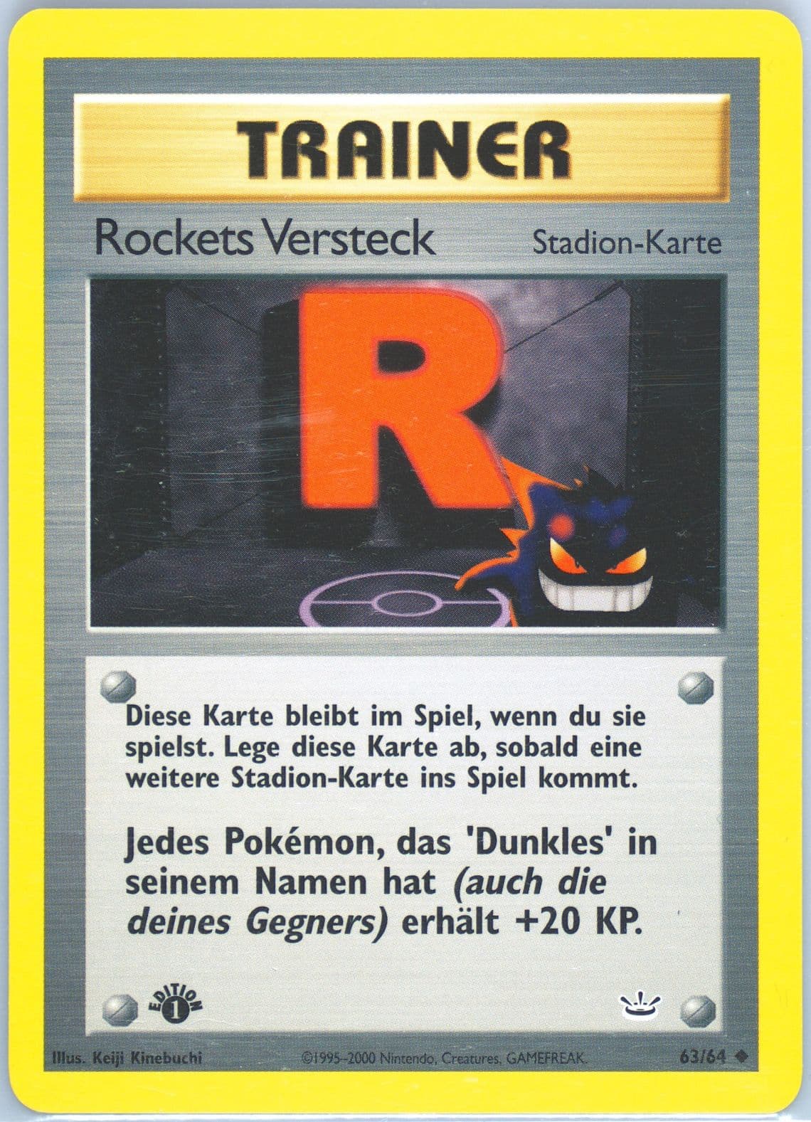 Rockets Versteck 1st Edition (63) 2002 Pokemon German Neo Revelation