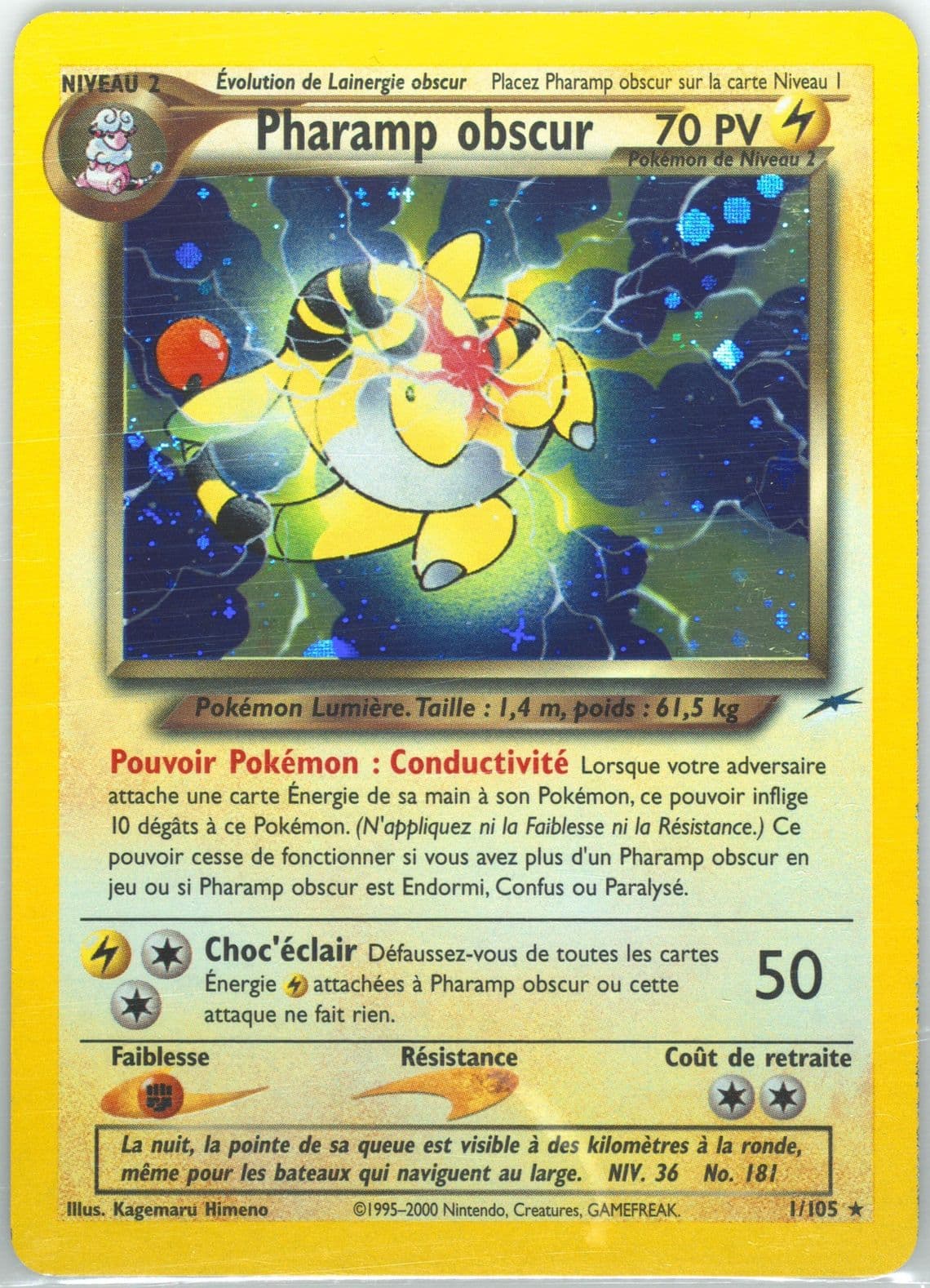 Pharamp Obscur-Holo French (1) 2002 Pokemon Neo Destiny
