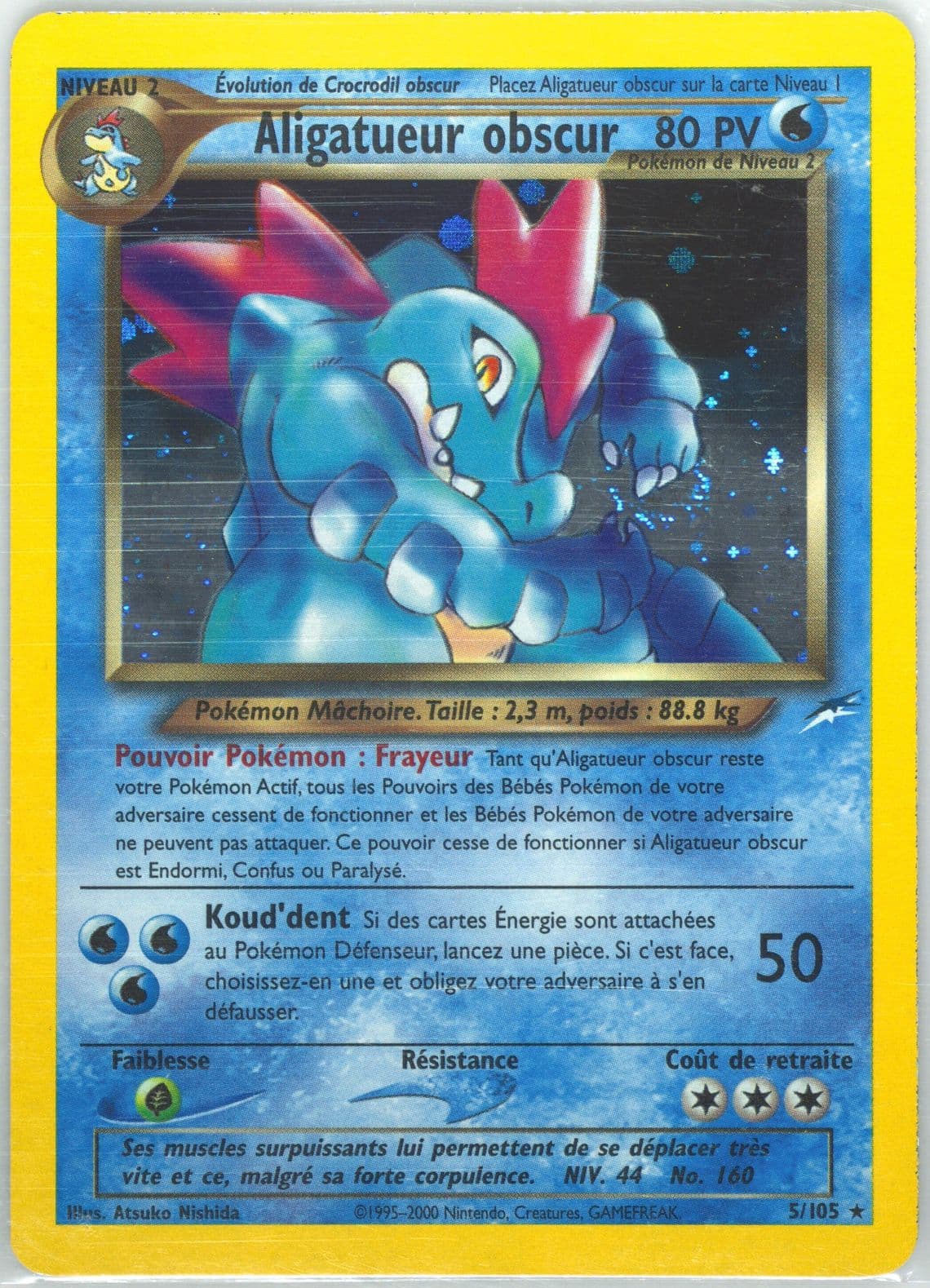 Aligatueur Obscur-Holo French (5) 2002 Pokemon Neo Destiny