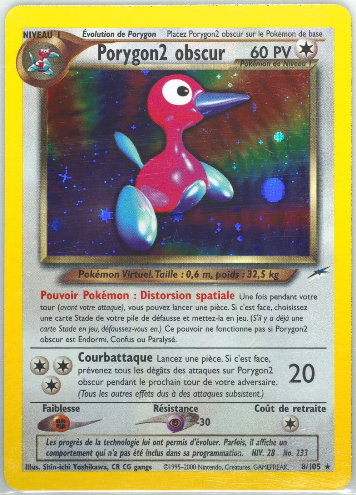 PORYGON2 Obscur-Holo French (8) 2002 Pokemon Neo Destiny