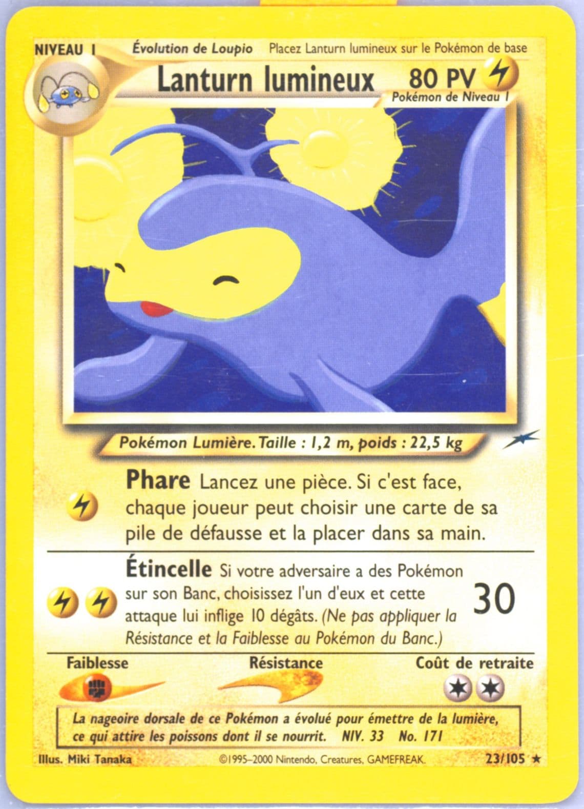 Lanturn Lumineux French (23) 2002 Pokemon Neo Destiny