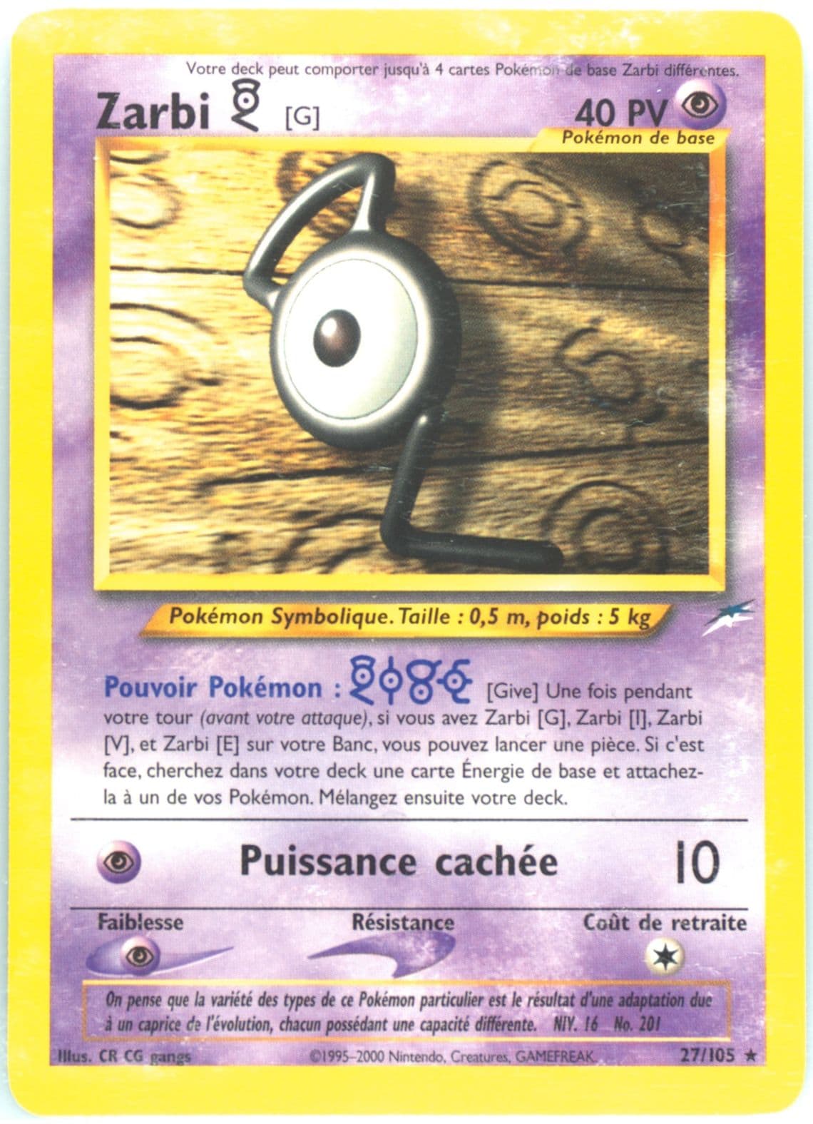 Zarbi G French (27) 2002 Pokemon Neo Destiny