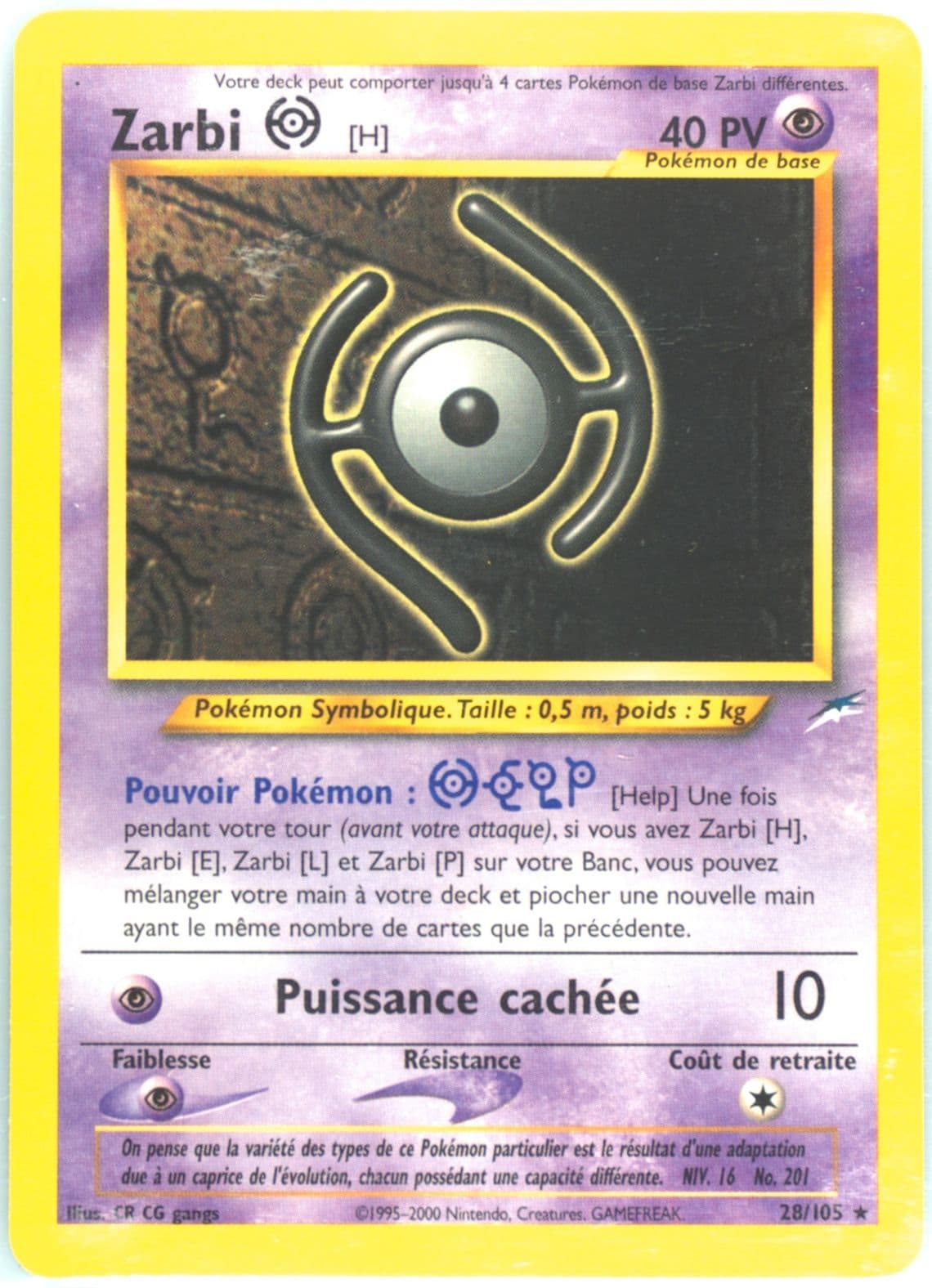 Zarbi H French (28) 2002 Pokemon Neo Destiny
