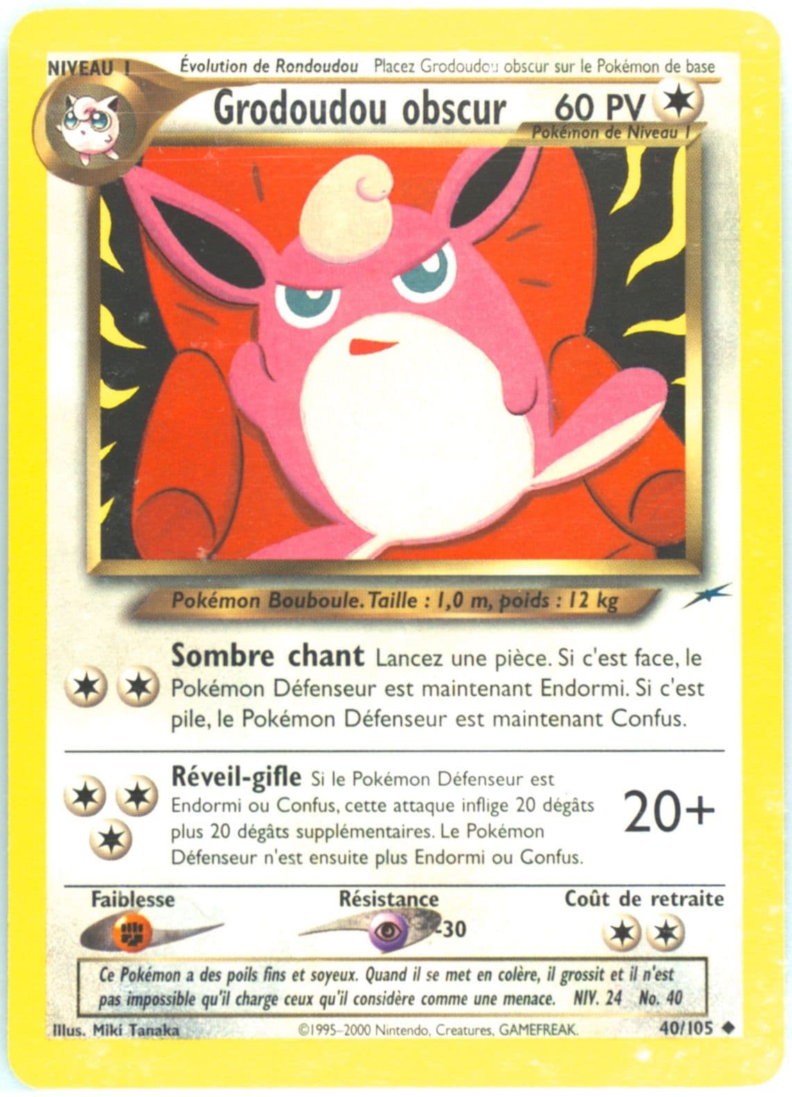Grodoudou Obscur French (40) 2002 Pokemon Neo Destiny