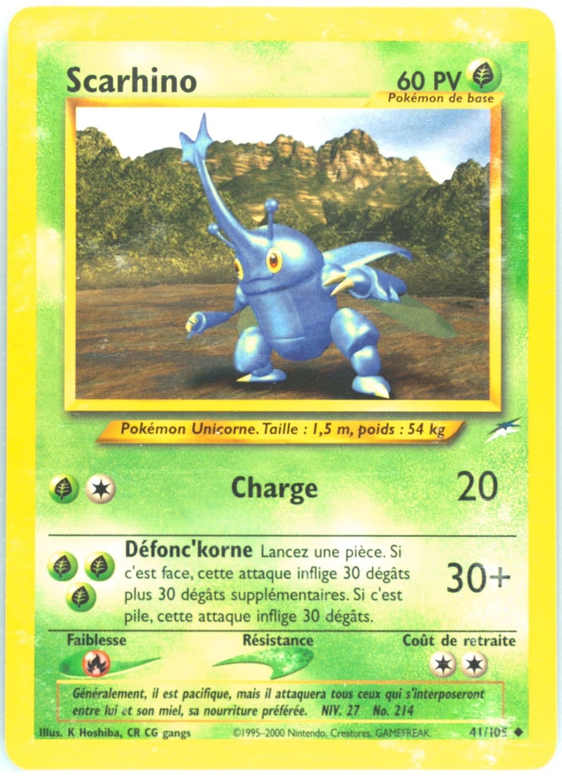 Scarhino French (41) 2002 Pokemon Neo Destiny