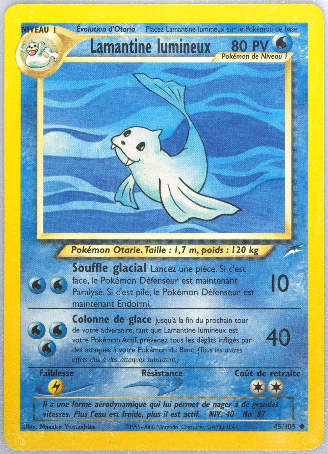 Lamantine Lumineux French (45) 2002 Pokemon Neo Destiny