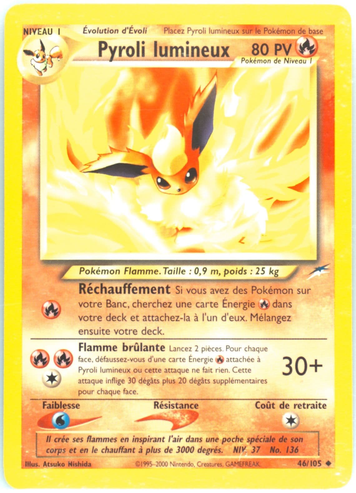 Pyroli Lumineux French (46) 2002 Pokemon Neo Destiny