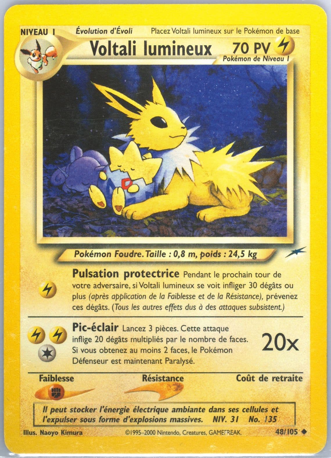Voltali Lumineux French (48) 2002 Pokemon Neo Destiny