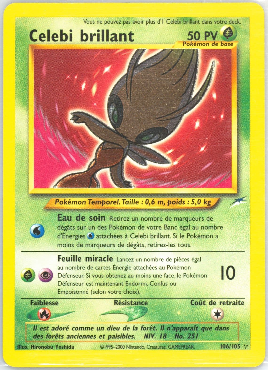 Celebi Brillant French (106) 2002 Pokemon Neo Destiny