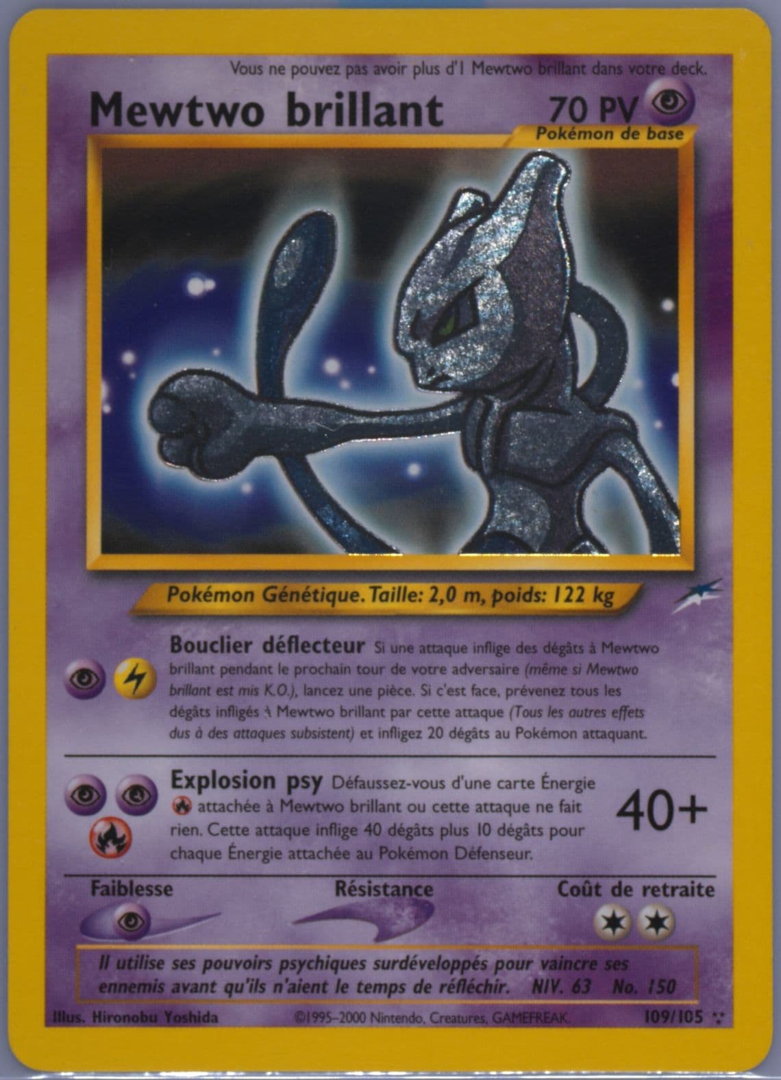 Mewtwo Brillant French (109) 2002 Pokemon Neo Destiny