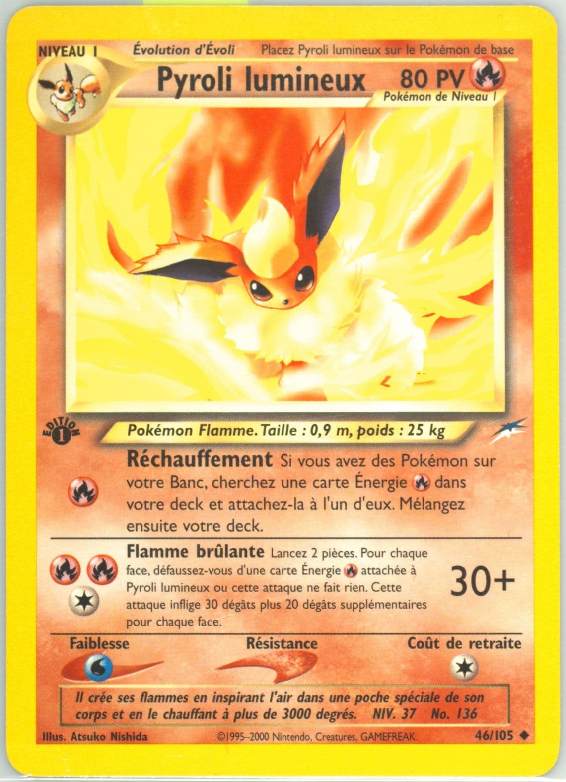 Pyroli Lumineux French-1st Edition (46) 2002 Pokemon Neo Destiny
