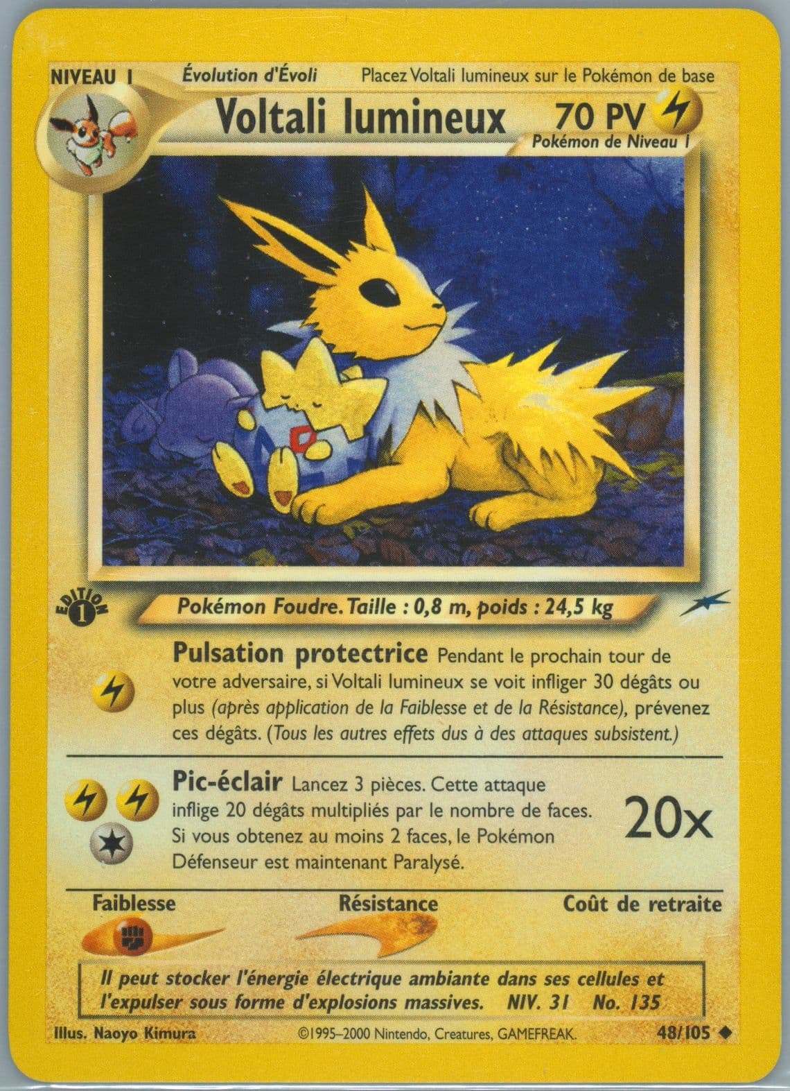 Voltali Lumineux French-1st Edition (48) 2002 Pokemon Neo Destiny