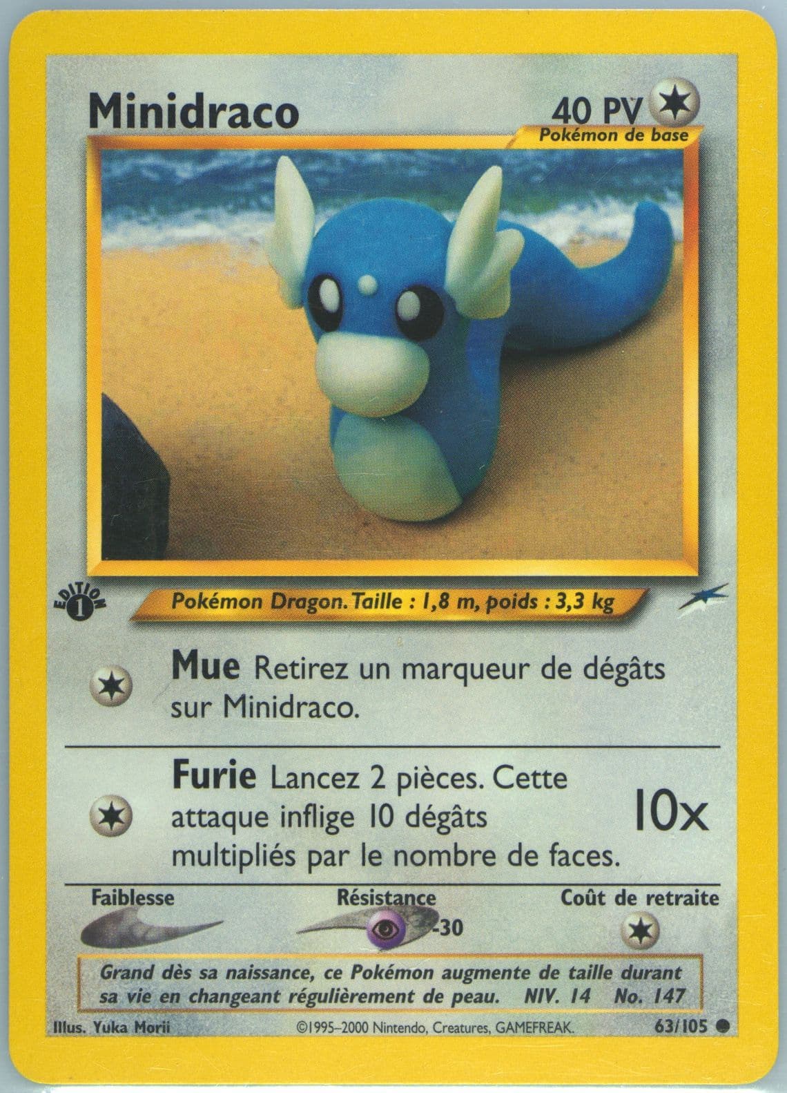 Minidraco French-1st Edition (63) 2002 Pokemon Neo Destiny