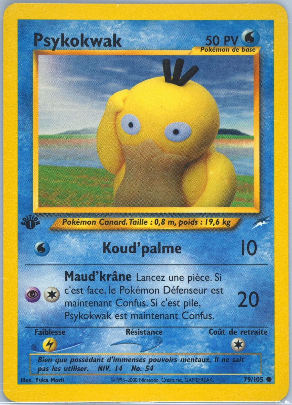 Psykokwak French-1st Edition (79) 2002 Pokemon Neo Destiny