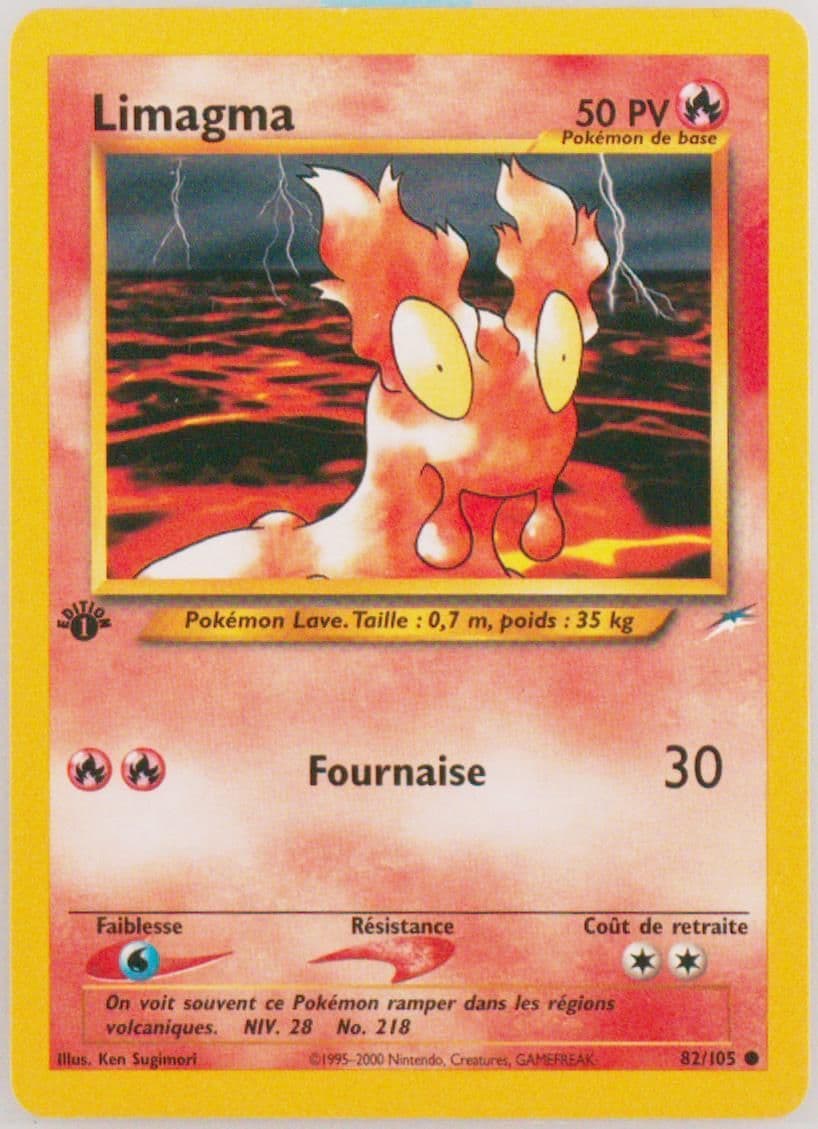 Limagma French-1st Edition (82) 2002 Pokemon Neo Destiny
