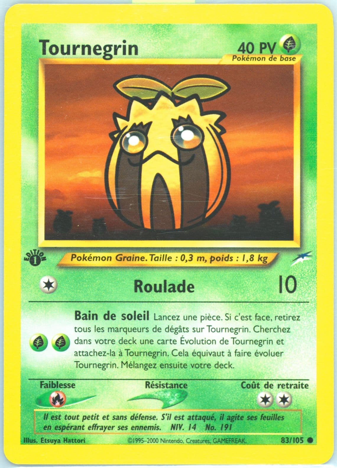Tournegrin French-1st Edition (83) 2002 Pokemon Neo Destiny
