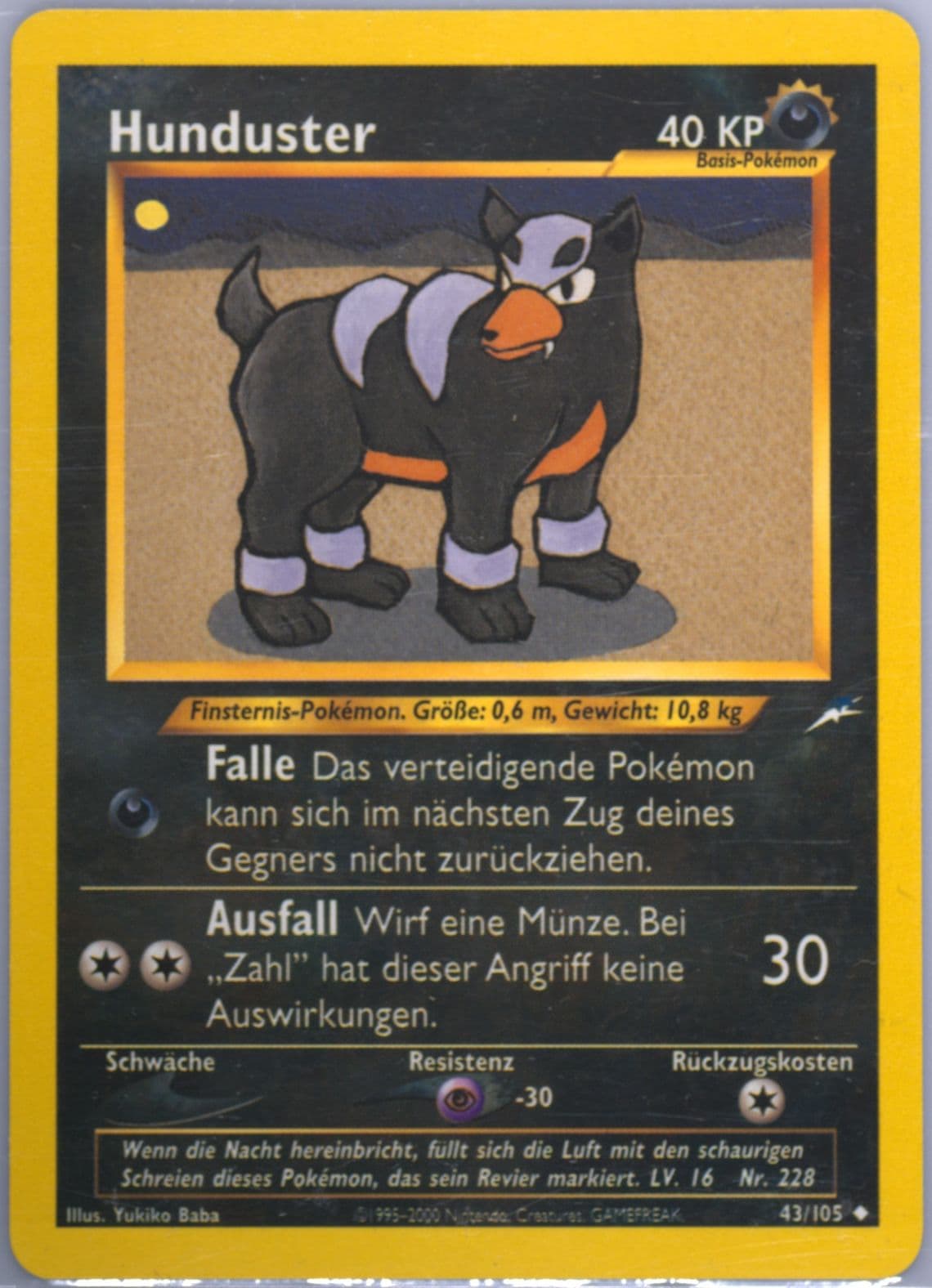 Hunduster German (43) 2002 Pokemon Neo Destiny