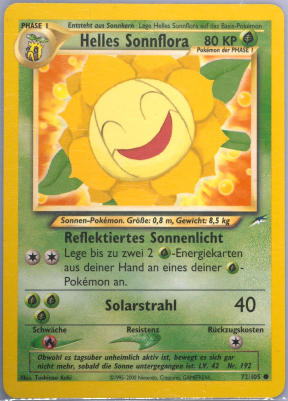 Helles Sonnflora German (72) 2002 Pokemon Neo Destiny