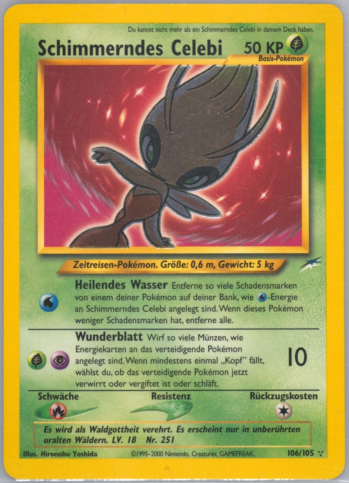 Schimmerndes Celebi German (106) 2002 Pokemon Neo Destiny