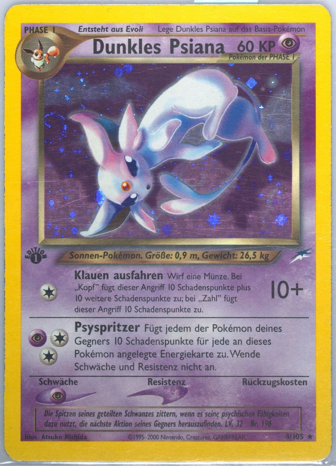 Dunkles Psiana-Holo German-1st Edition (4) 2002 Pokemon Neo Destiny