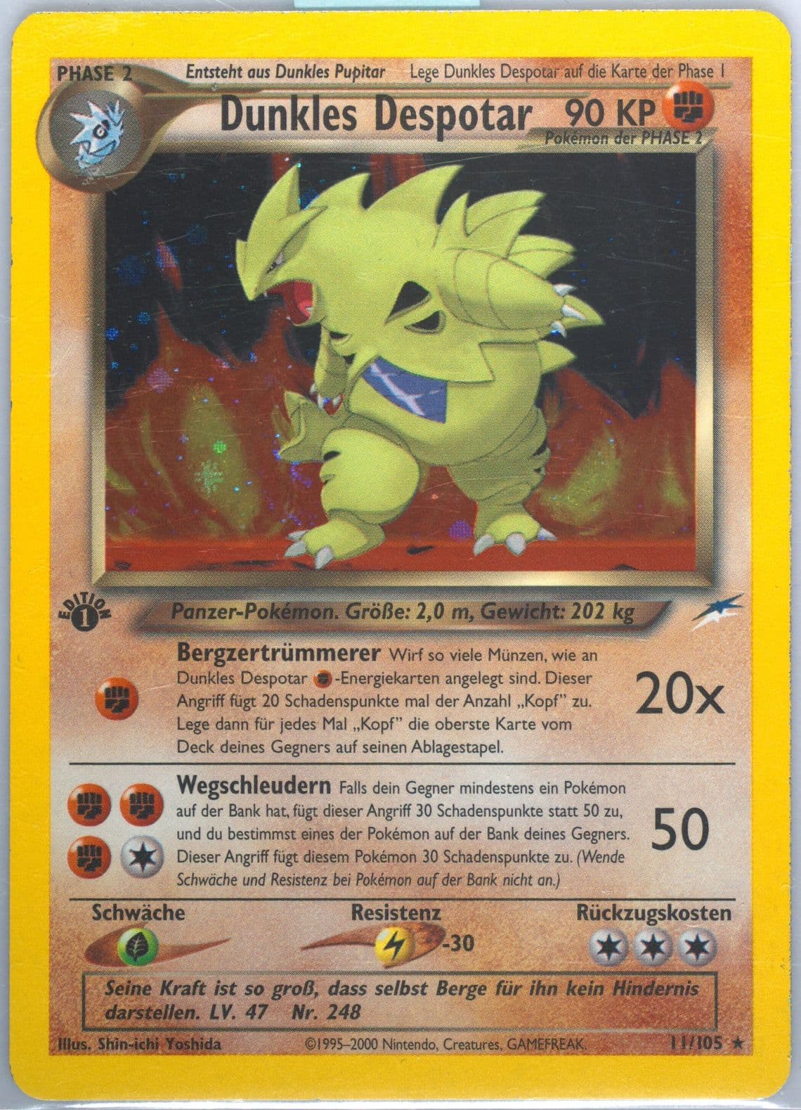 Dunkles Despotar-Holo German-1st Edition (11) 2002 Pokemon Neo Destiny