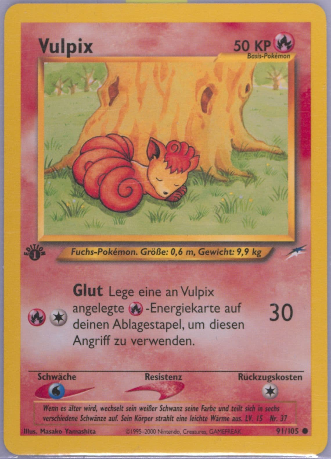 Vulpix German-1st Edition (91) 2002 Pokemon Neo Destiny