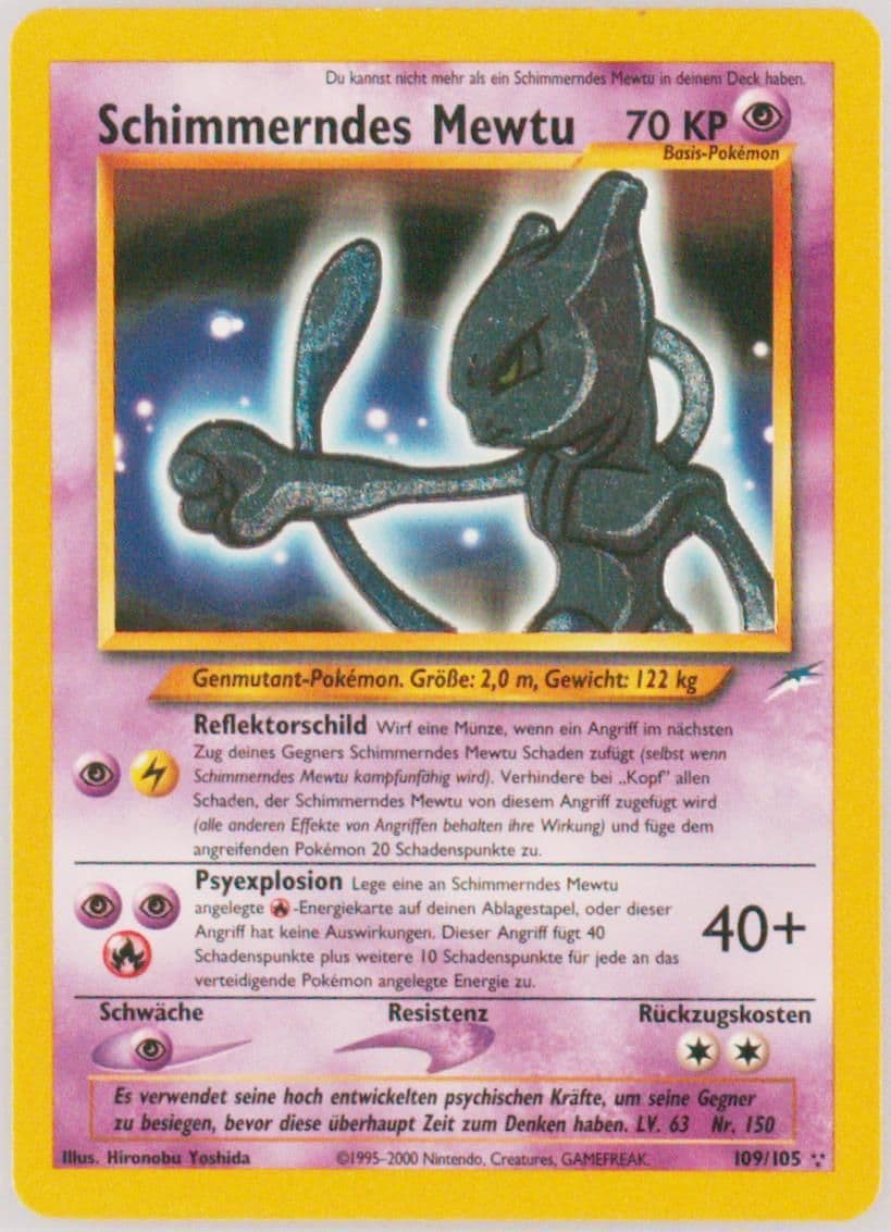 Schimmerndes Mewtu German-1st Edition (109) 2002 Pokemon Neo Destiny