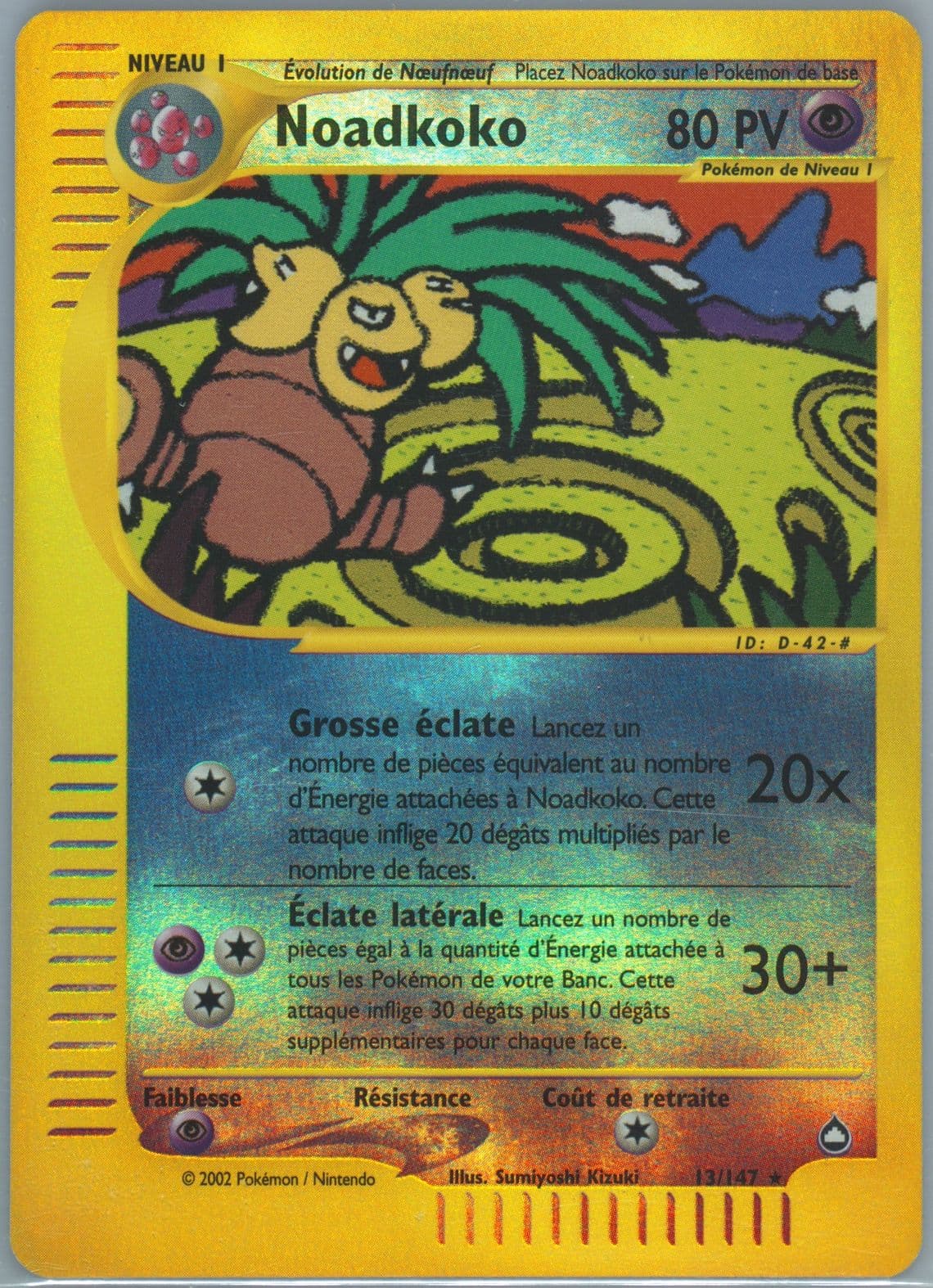 Noadkoko-Reverse Foil French (13) 2003 Pokemon Aquapolis