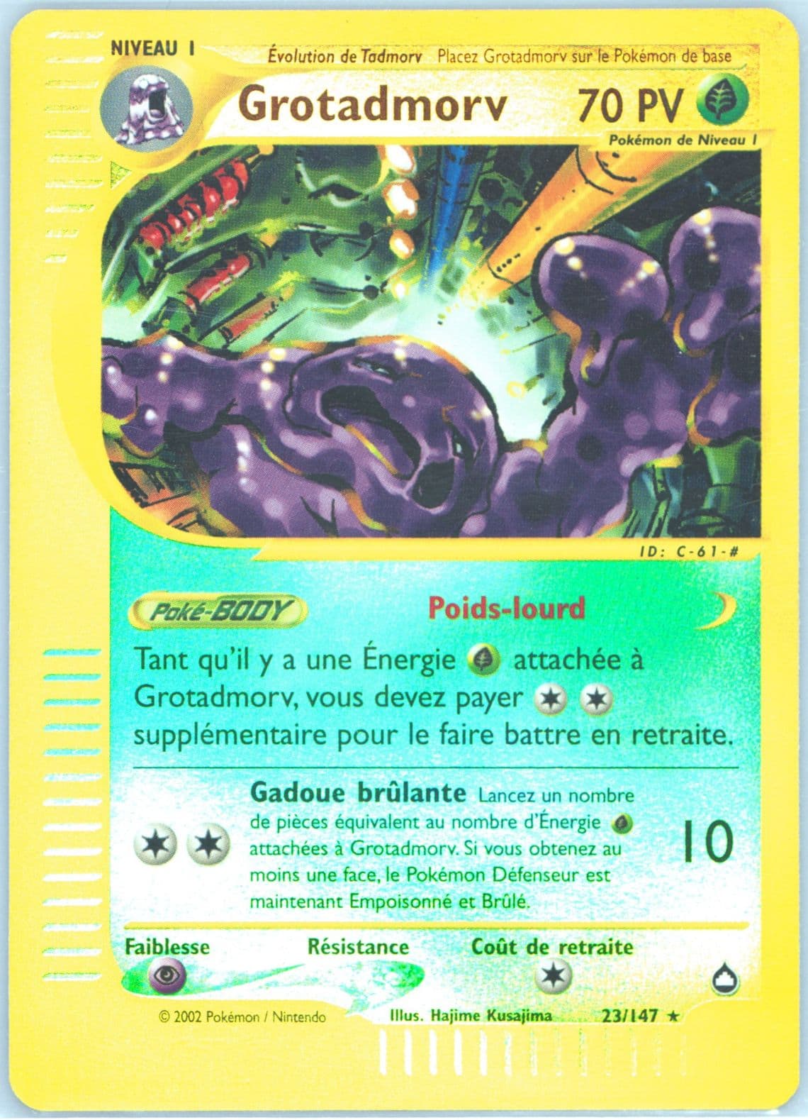 Grotadmorv-Reverse Foil French (23) 2003 Pokemon Aquapolis