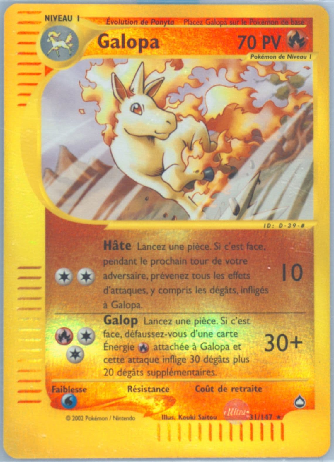 Galopa-Reverse Foil French (31) 2003 Pokemon Aquapolis