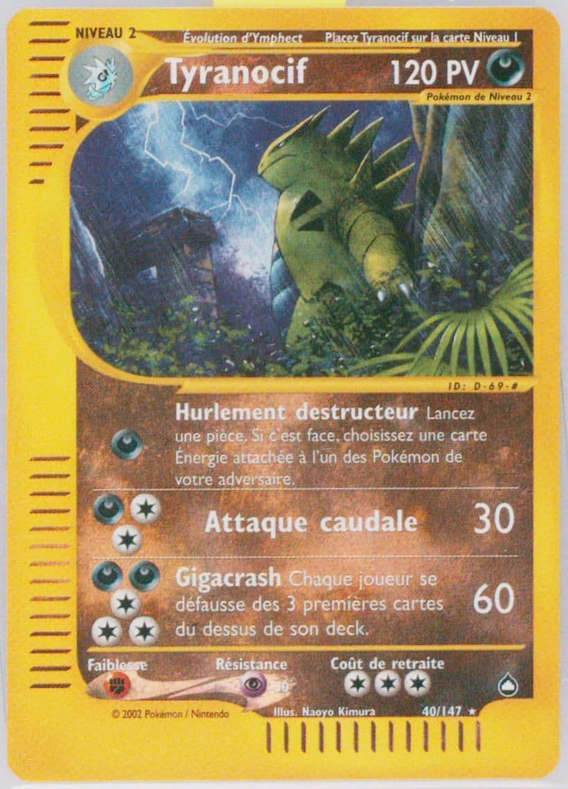 Tyranocif-Reverse Foil French (40) 2003 Pokemon Aquapolis