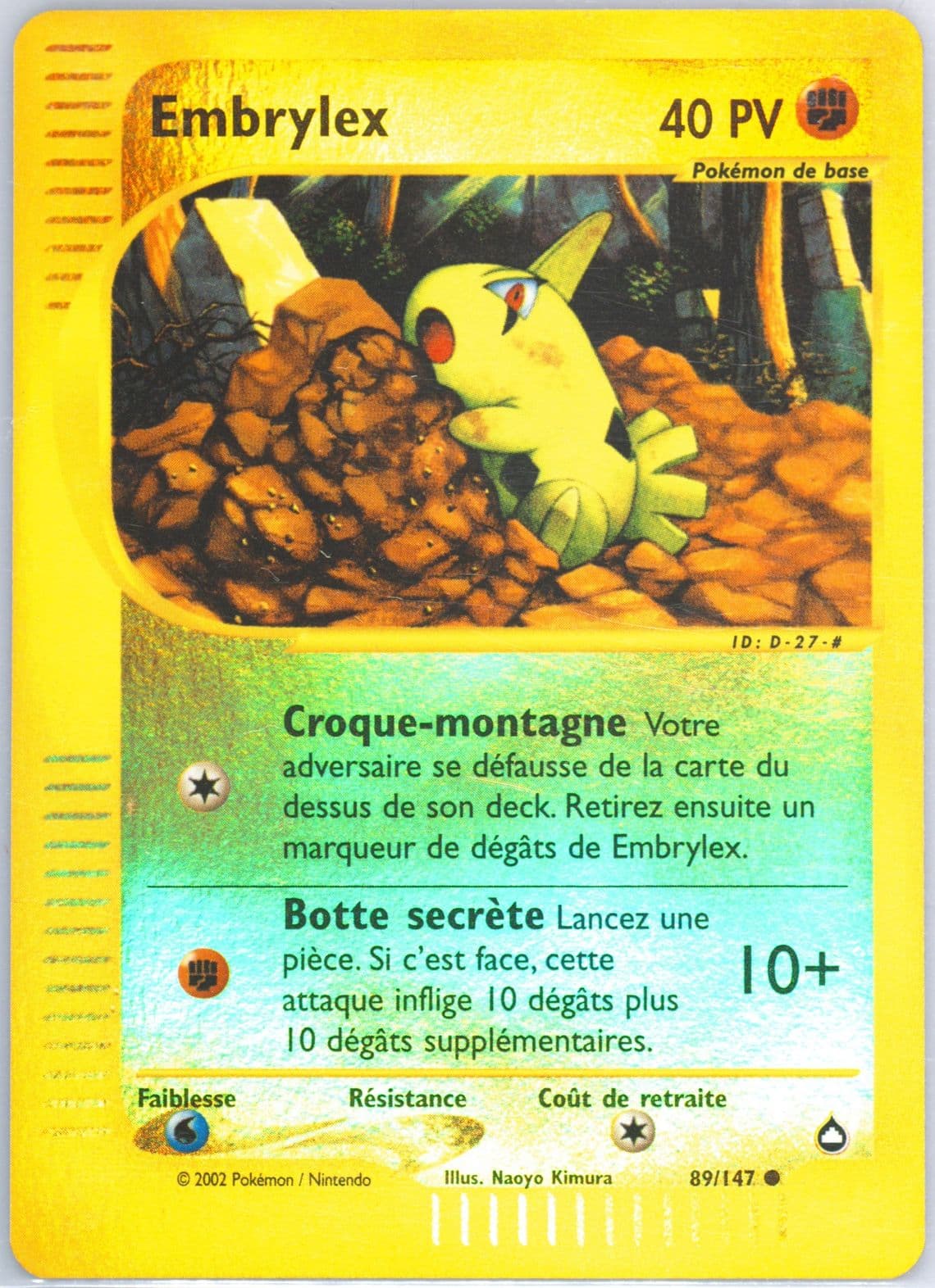 Embrylex-Reverse Foil French (89) 2003 Pokemon Aquapolis