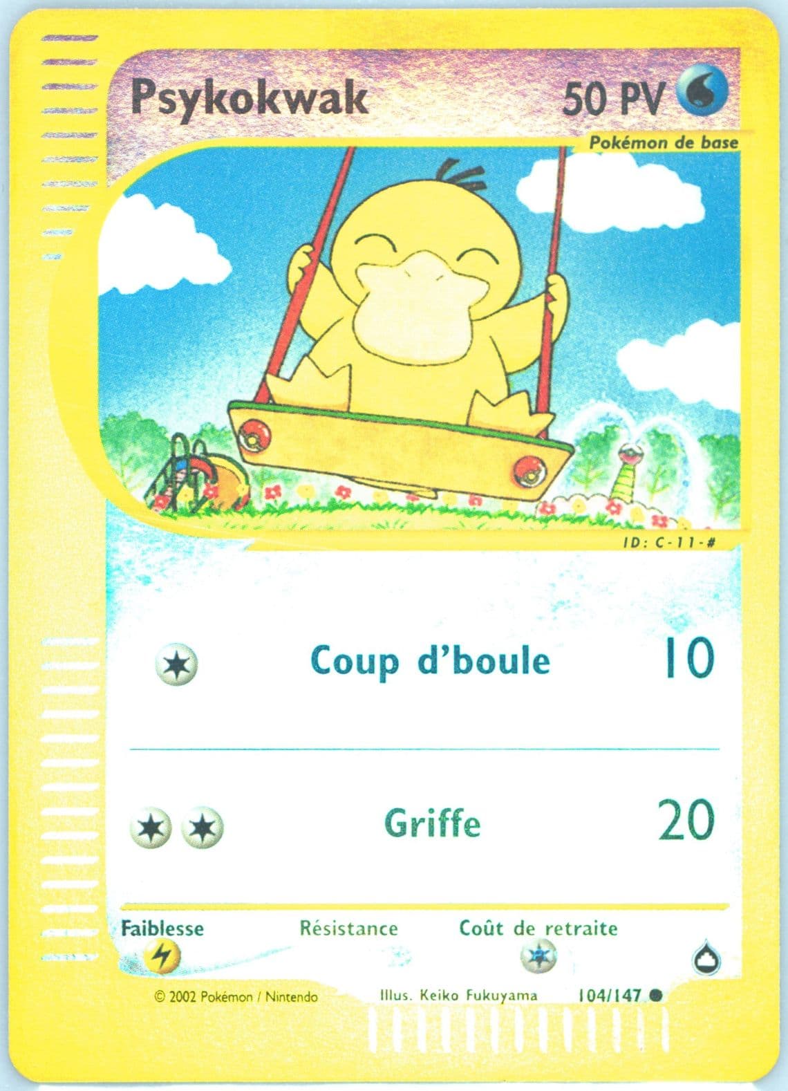 Psykokwak-Reverse Foil French (104) 2003 Pokemon Aquapolis