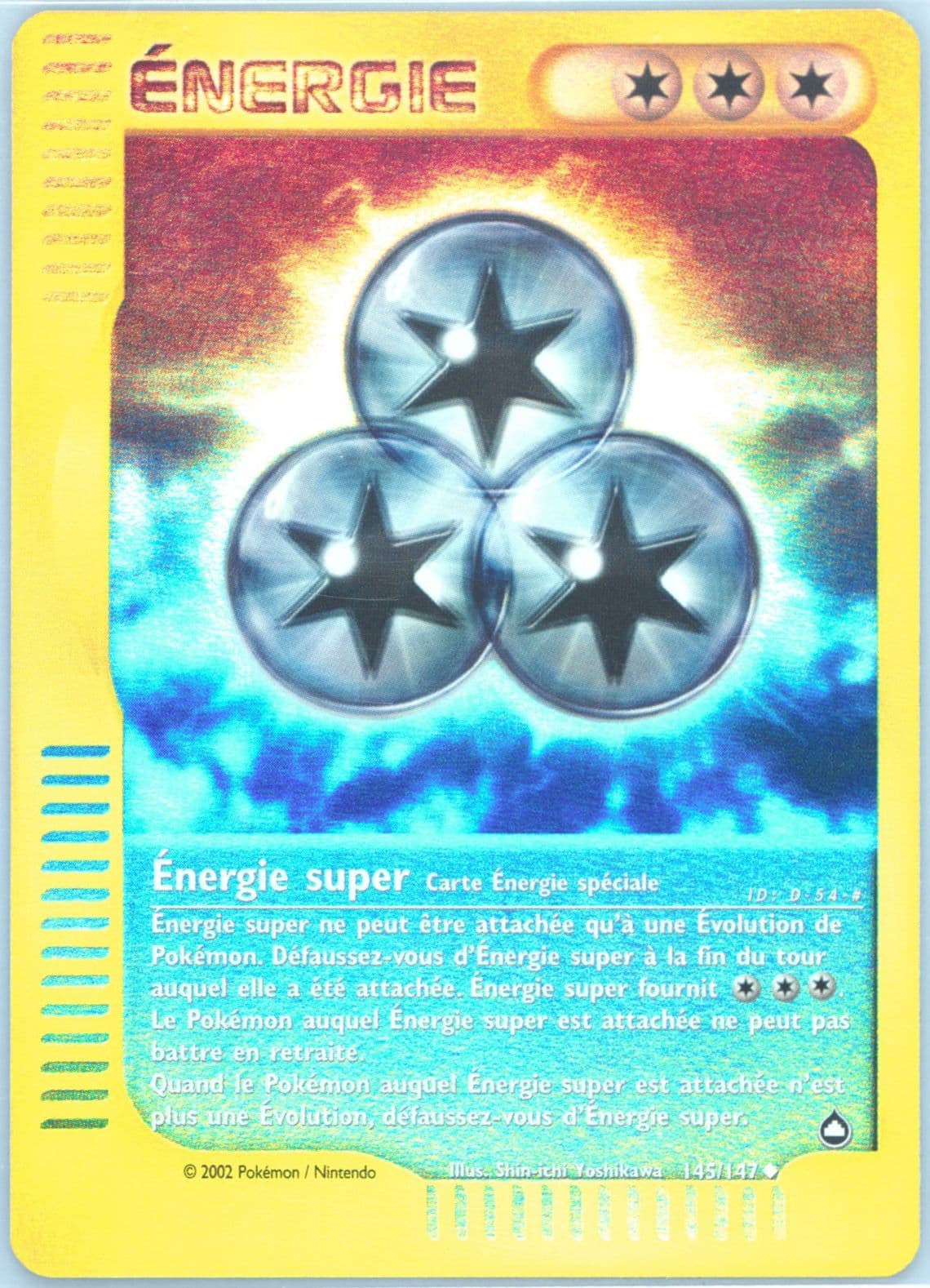 Energie Super-Reverse Foil French (145) 2003 Pokemon Aquapolis