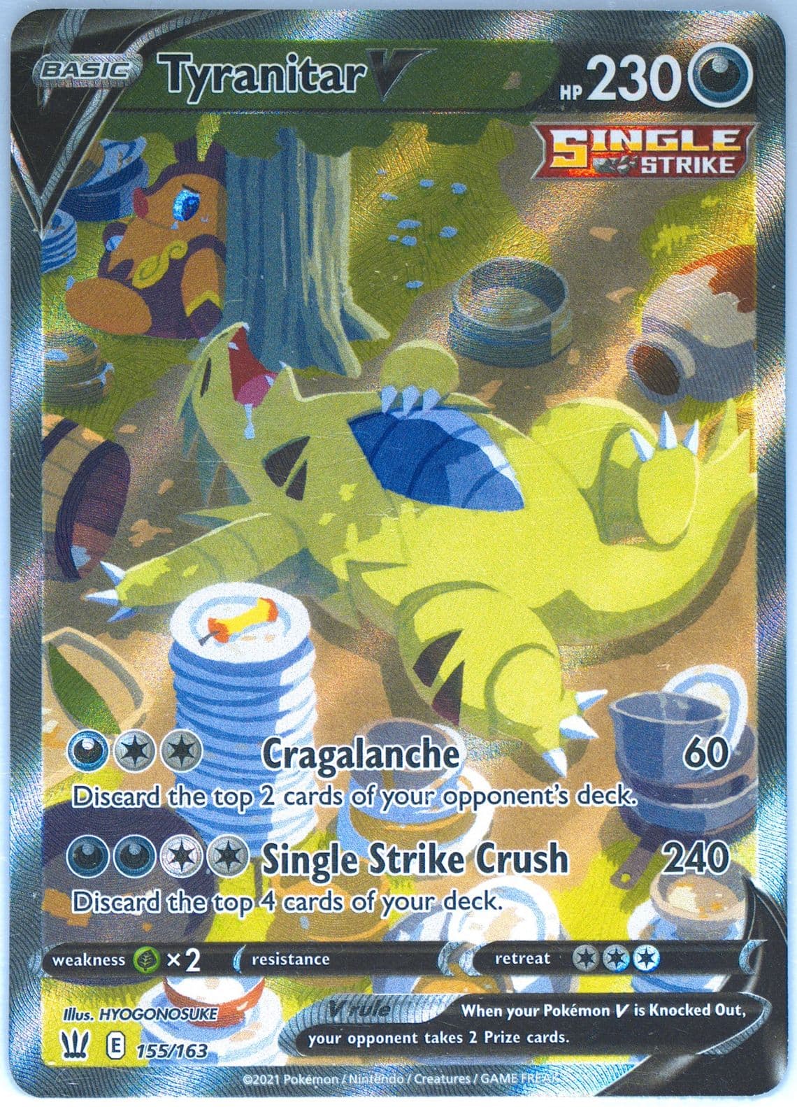 Full Art/Tyranitar V (155) 2021 Pokemon Sword & Shield Battle Styles