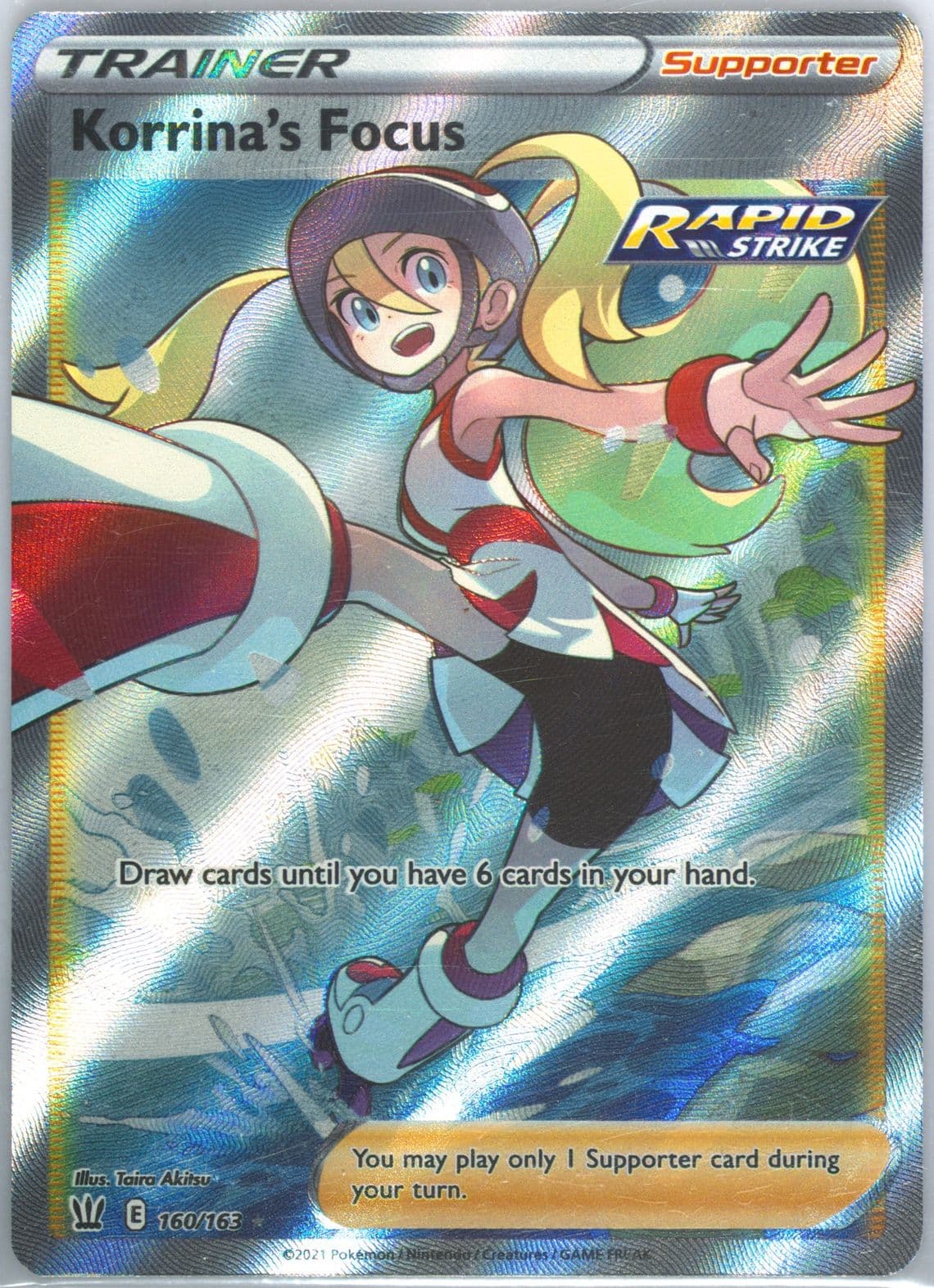 Full Art/Korrina's Focus (160) 2021 Pokemon Sword & Shield Battle Styles