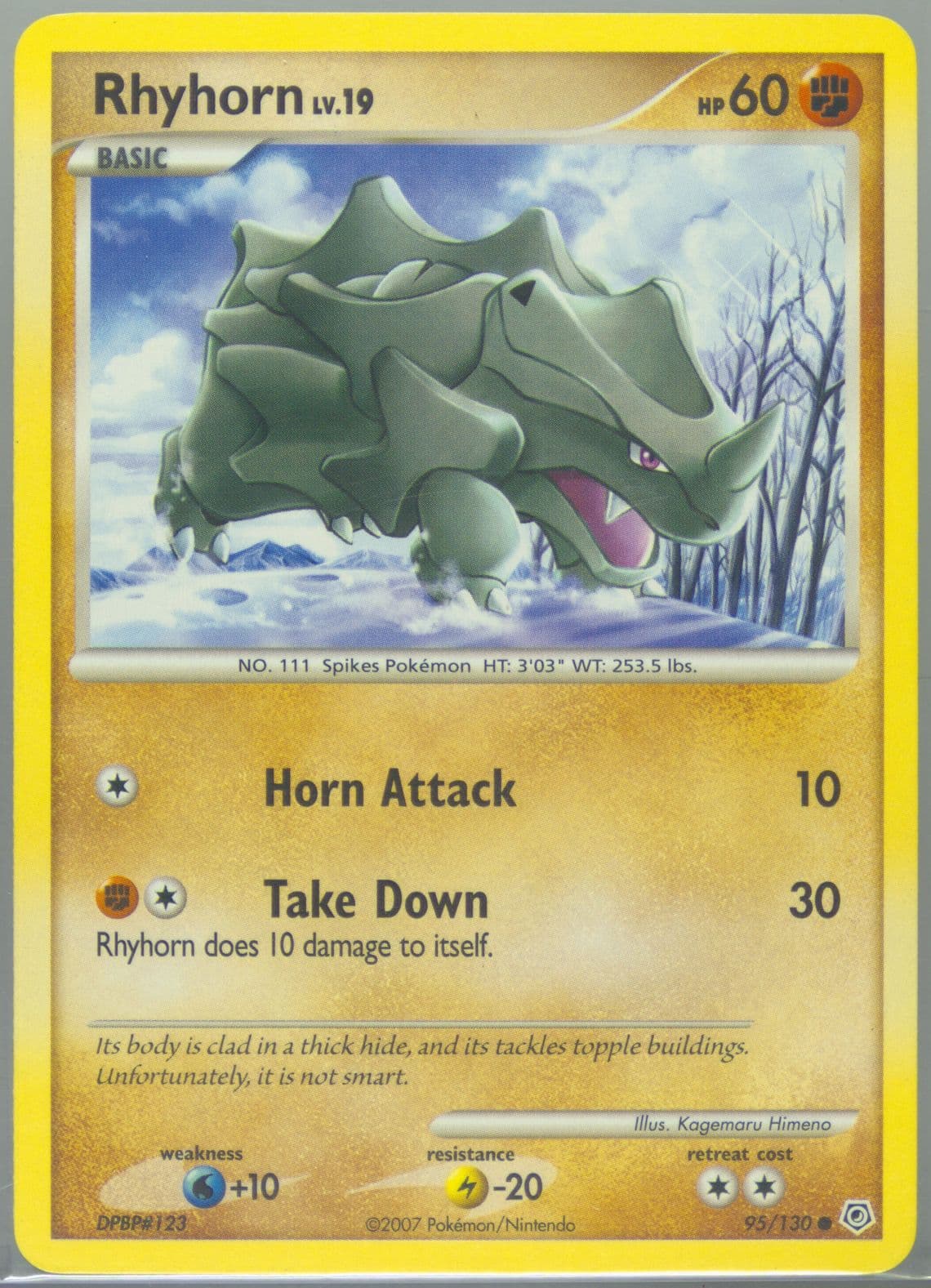 Rhyhorn (95) 2007 Pokemon Diamond & Pearl